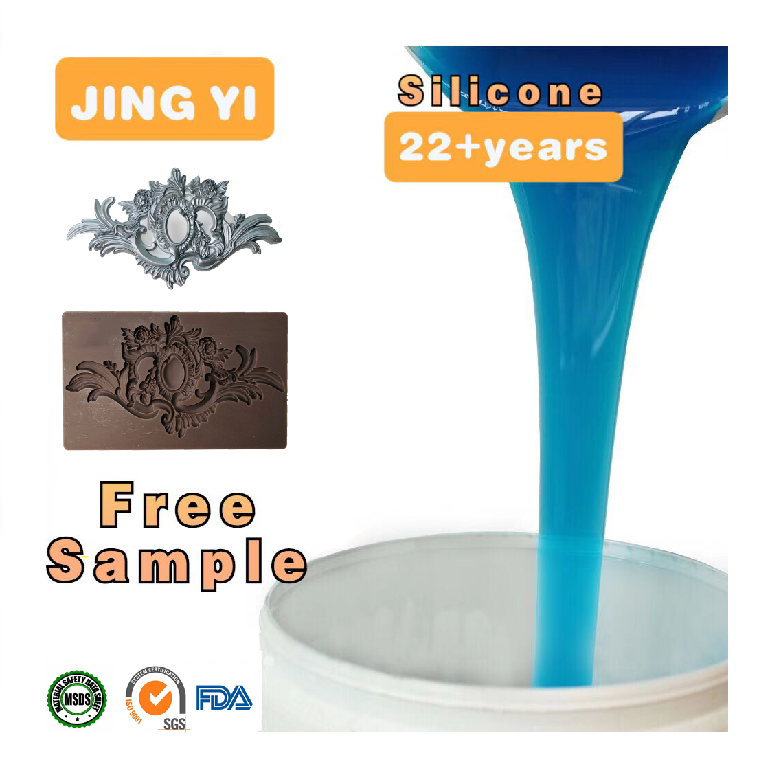 Latest Design Concrete Architectural Artificial Brick Silicone Mold High Tear Resistance Liquid Silicone Rubber for Cement Molds