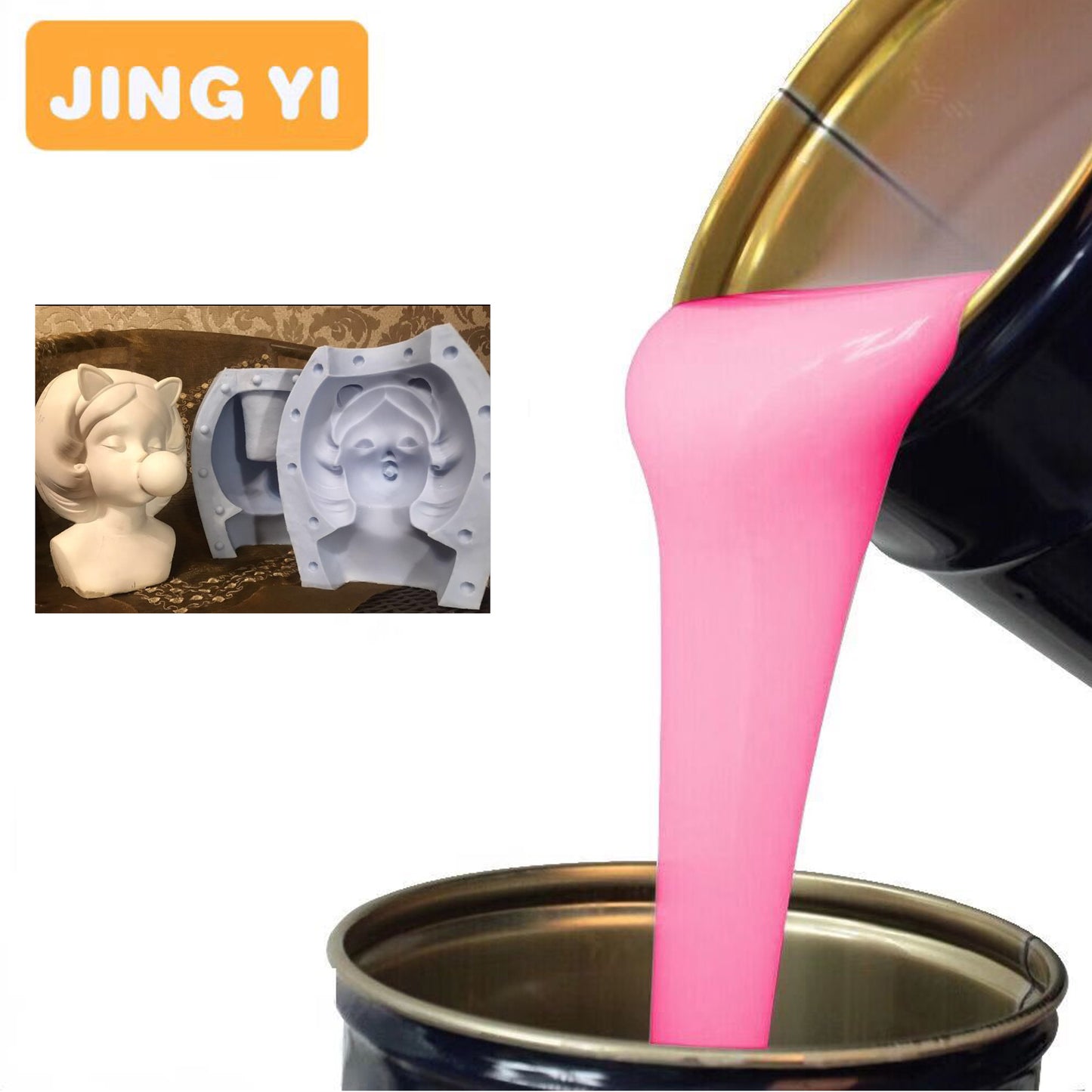 Trending Products 2024 New Arrivals Mold Silicone Rubber Rtv2 Silicone for Concrete Roman Column Gypsum Artificial Stonemold