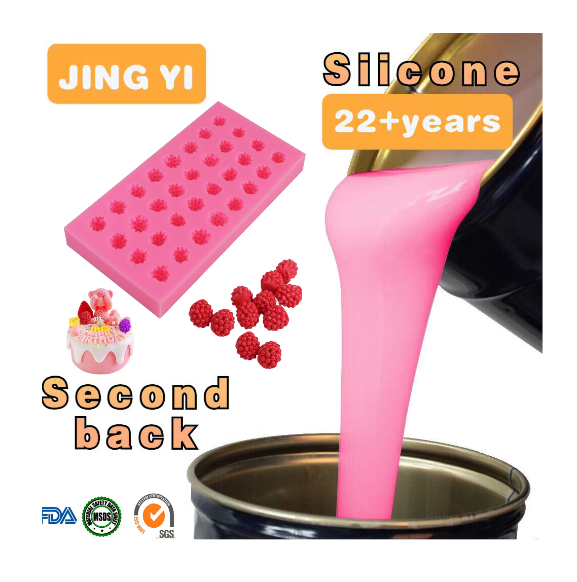 Sale Food Grade Liquid Silicone Rubber AB RTV for Cake Molds Translucent Silicone 1:1 Candy Chocolate Molds Making