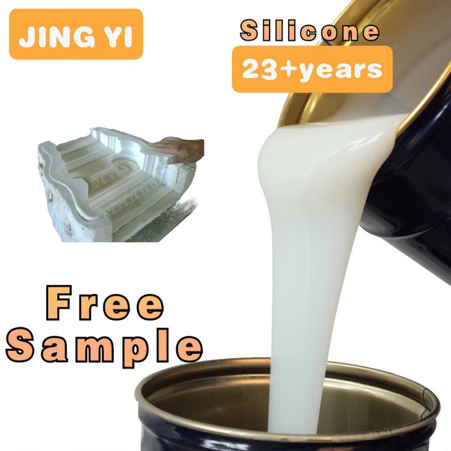 Free Sample Material Versatile Liquid Silicone Rubber for Concrete, Gypsum, and Plaster- Silicone for Making Mold