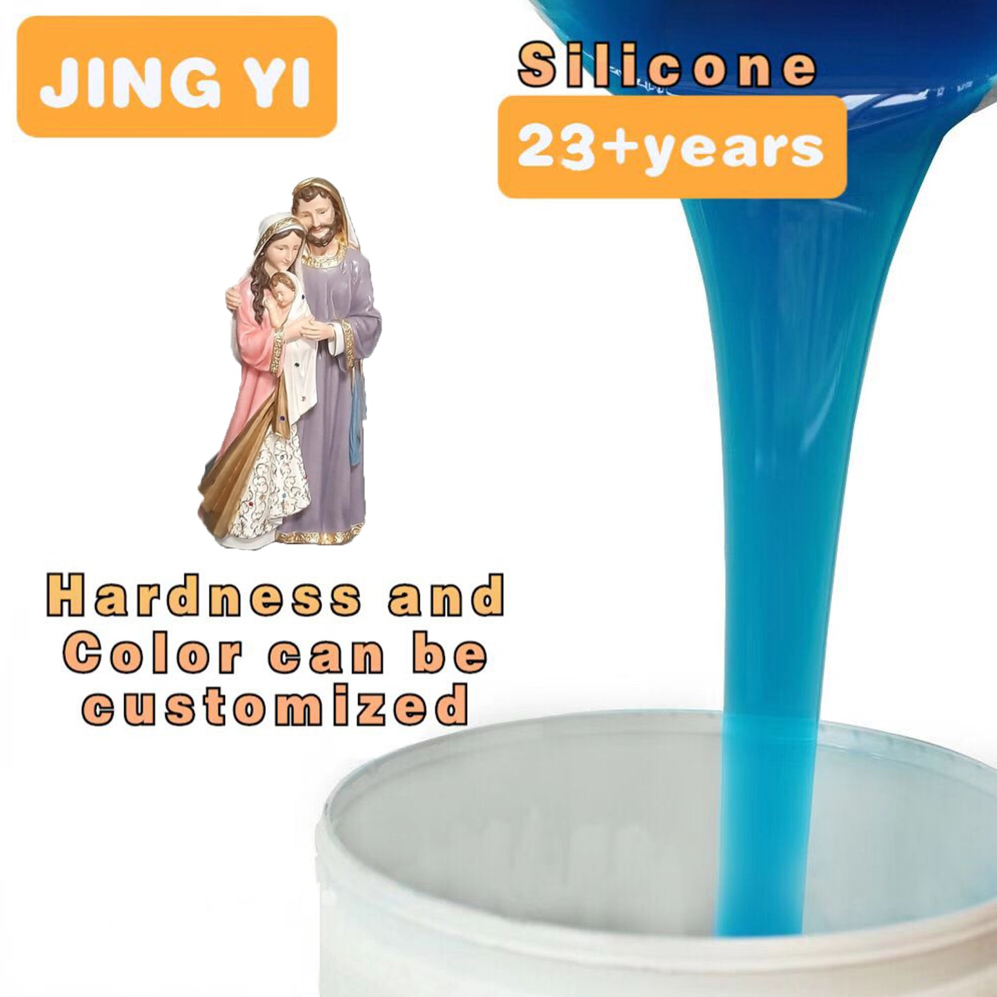 Craft Resin Statue Silicone Rubber Tin Cure Rtv2 Liquid Rubber Make Handicraft Products for Soap Mold Vase Mold