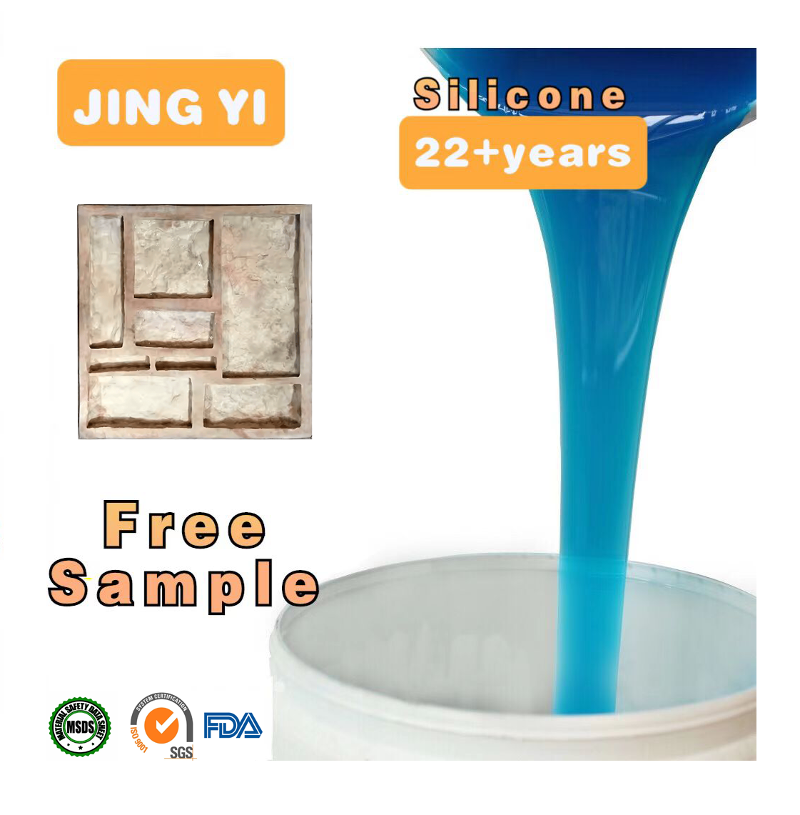 Hot Selling Liquid Silicone Rubber Material Two Component Mold Making Tin Cure to Make GRC Concrete Molds