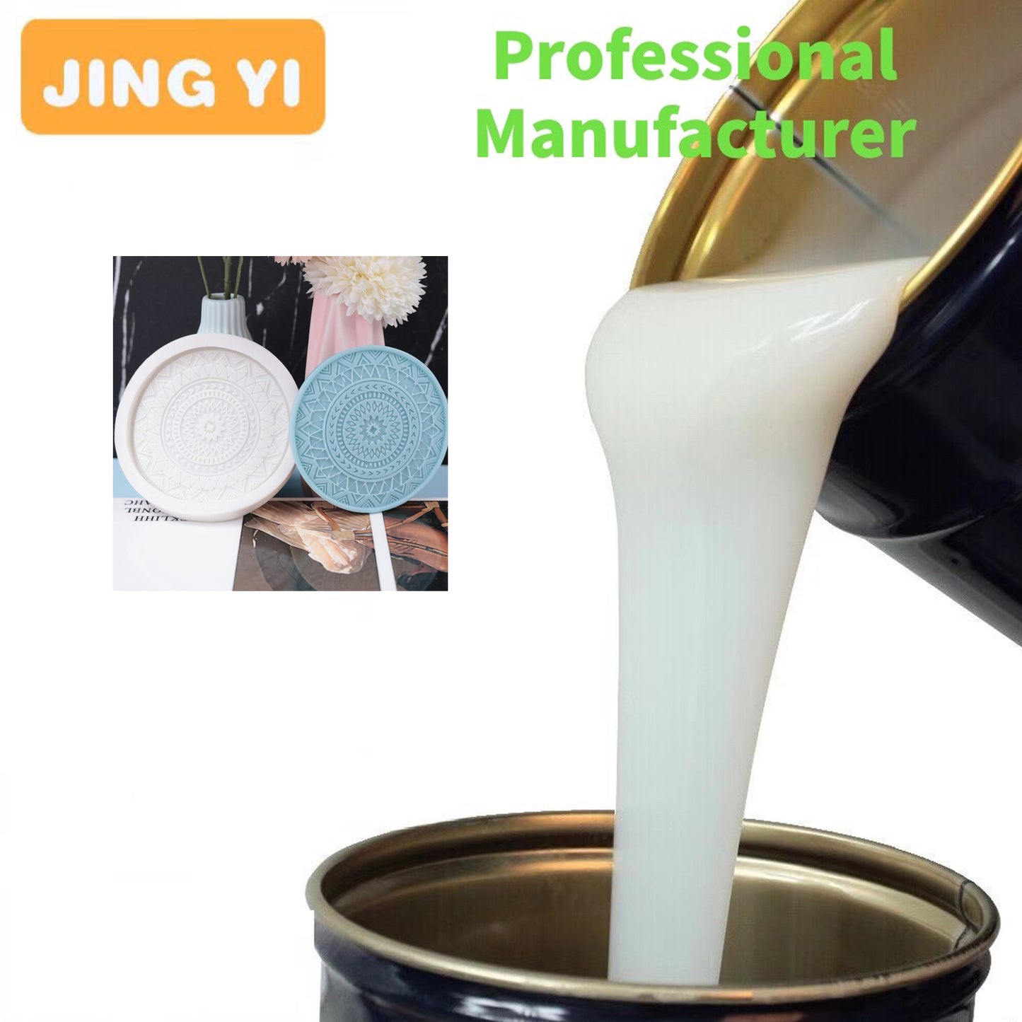 Pattern Is Seen Clearly Silicon Rubber Raw Material RTV2 for Casting Concrete Plaster Mold
