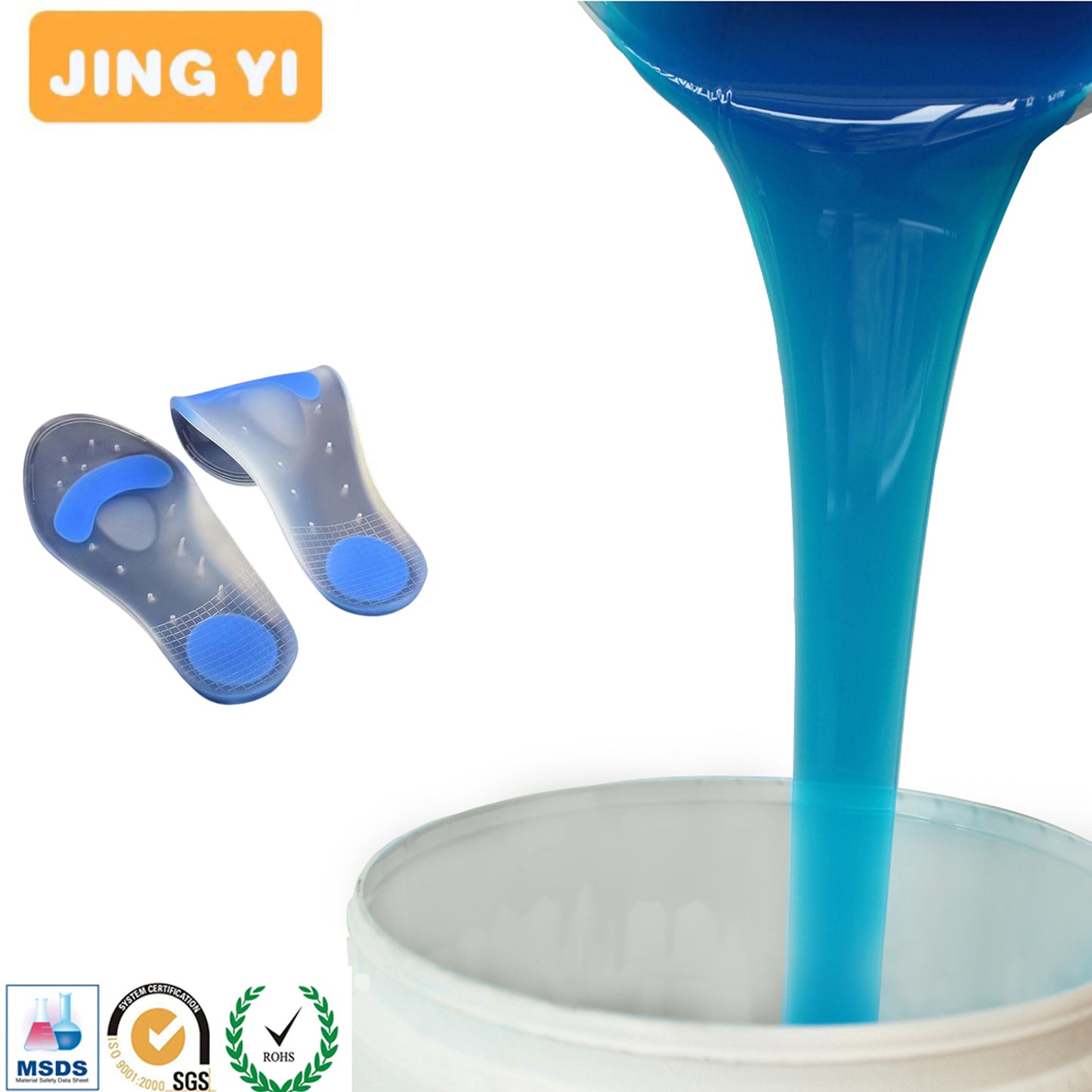Wholesale Platinum Silicone for Transparent Silicone Shoe Products Soft Insole From Rubber Raw Material Rtv Silicone Rubber