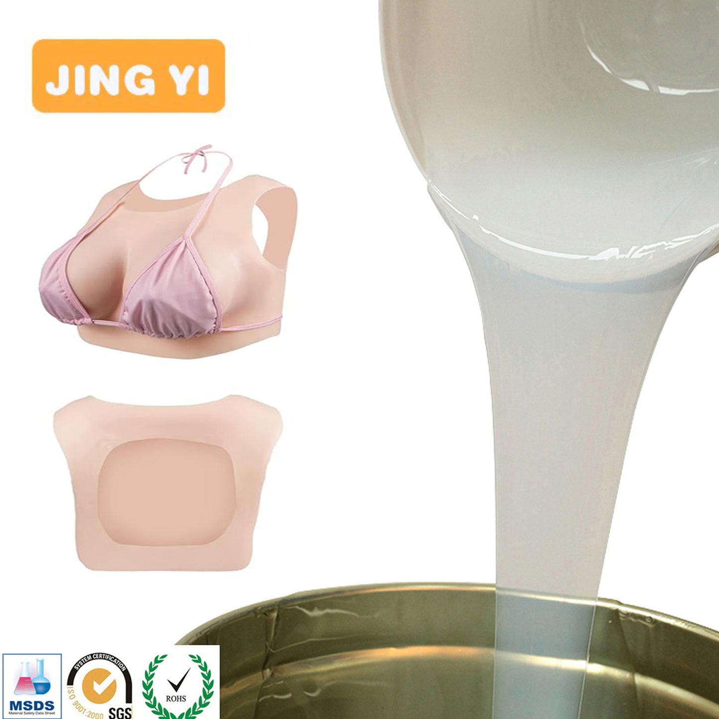 Custom Silicone and Rubber Manufacturer Liquid Rubber Products for Silicone Breastplate Boob Wholesale Skin Color Silicone