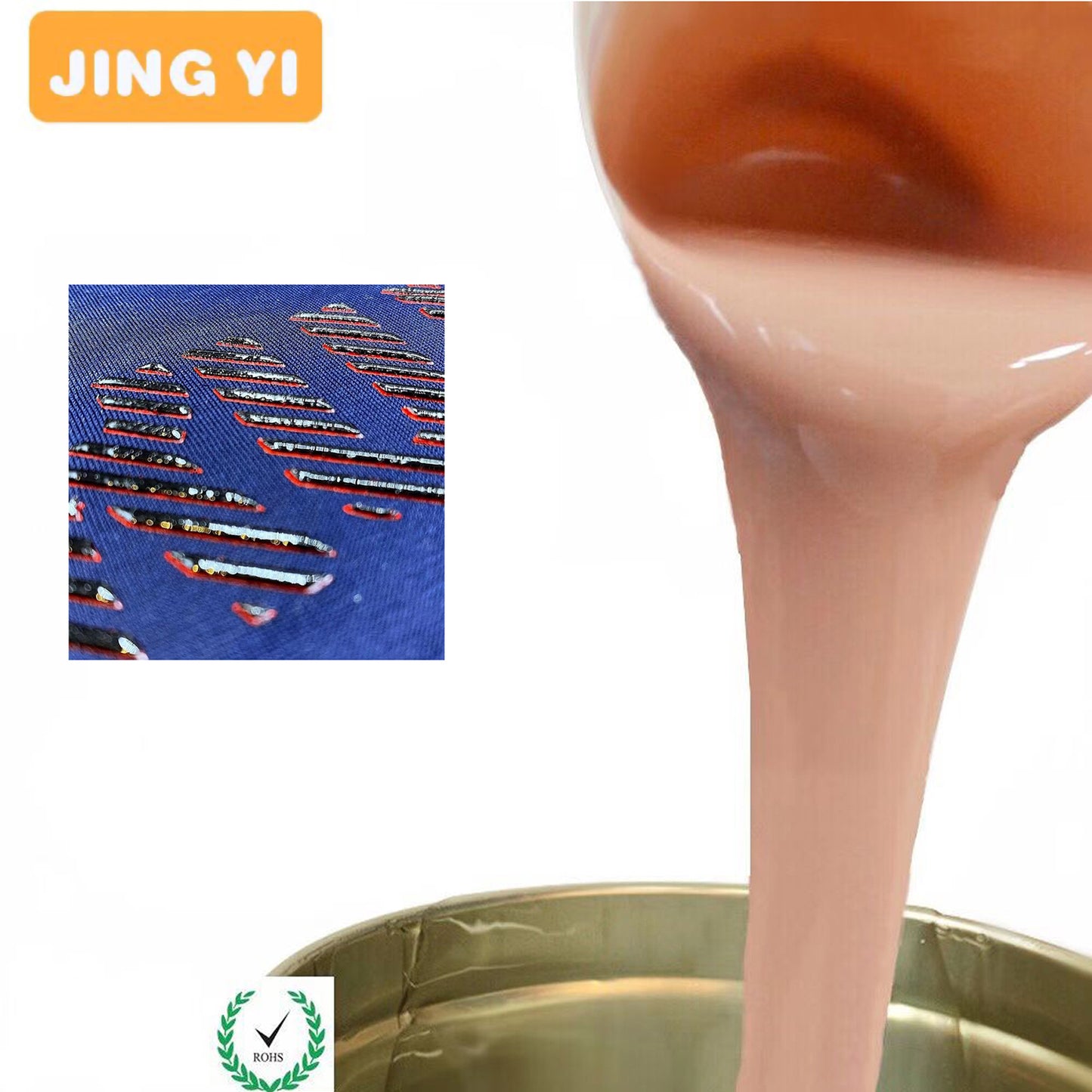 2024 New Style Transparent Liquid Silicone for Clothing Label logo Wholesale Food Grade RTV 2 Textile Tag Silicone Rubber