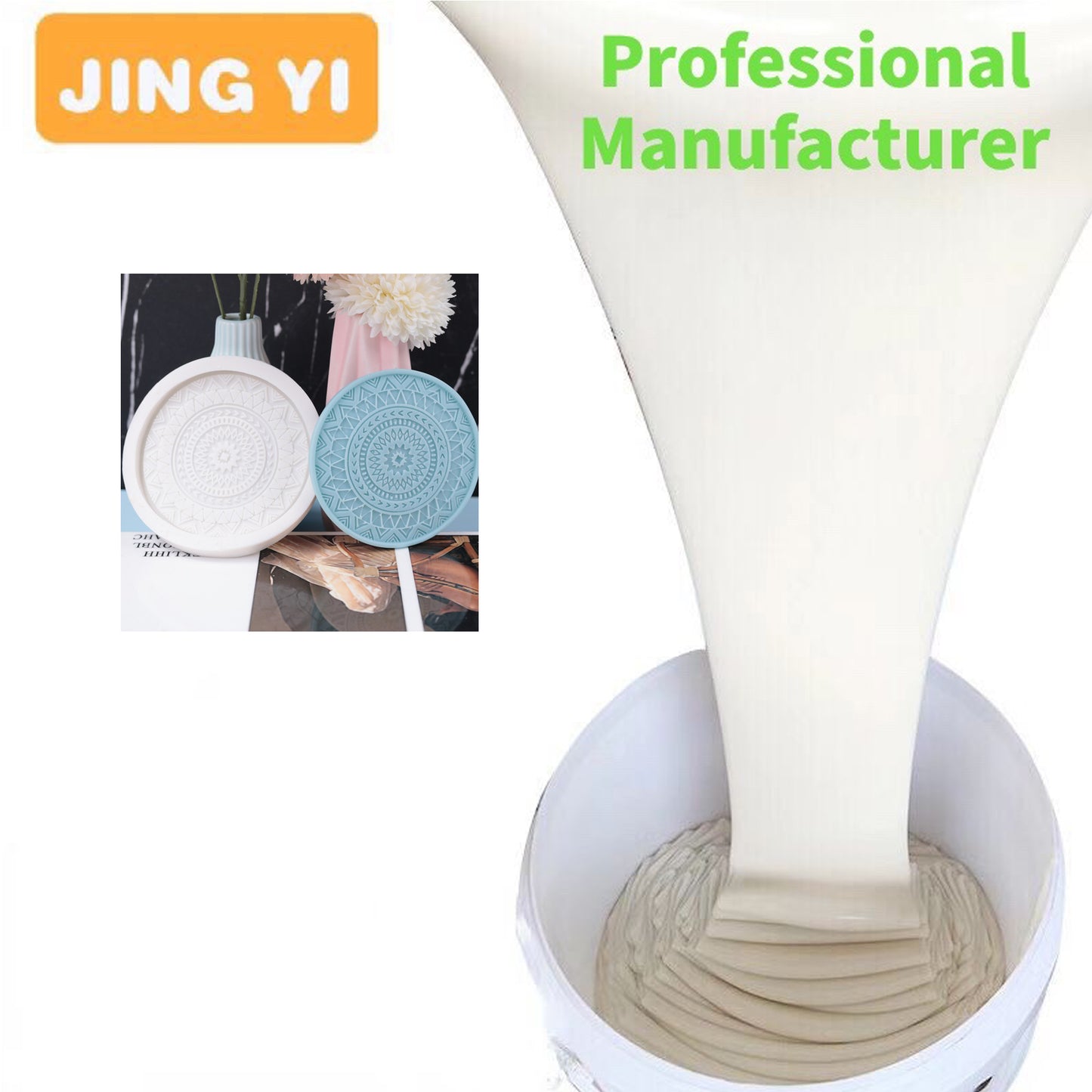 Pattern Is Seen Clearly Silicon Rubber Raw Material RTV2 for Casting Concrete Plaster Mold