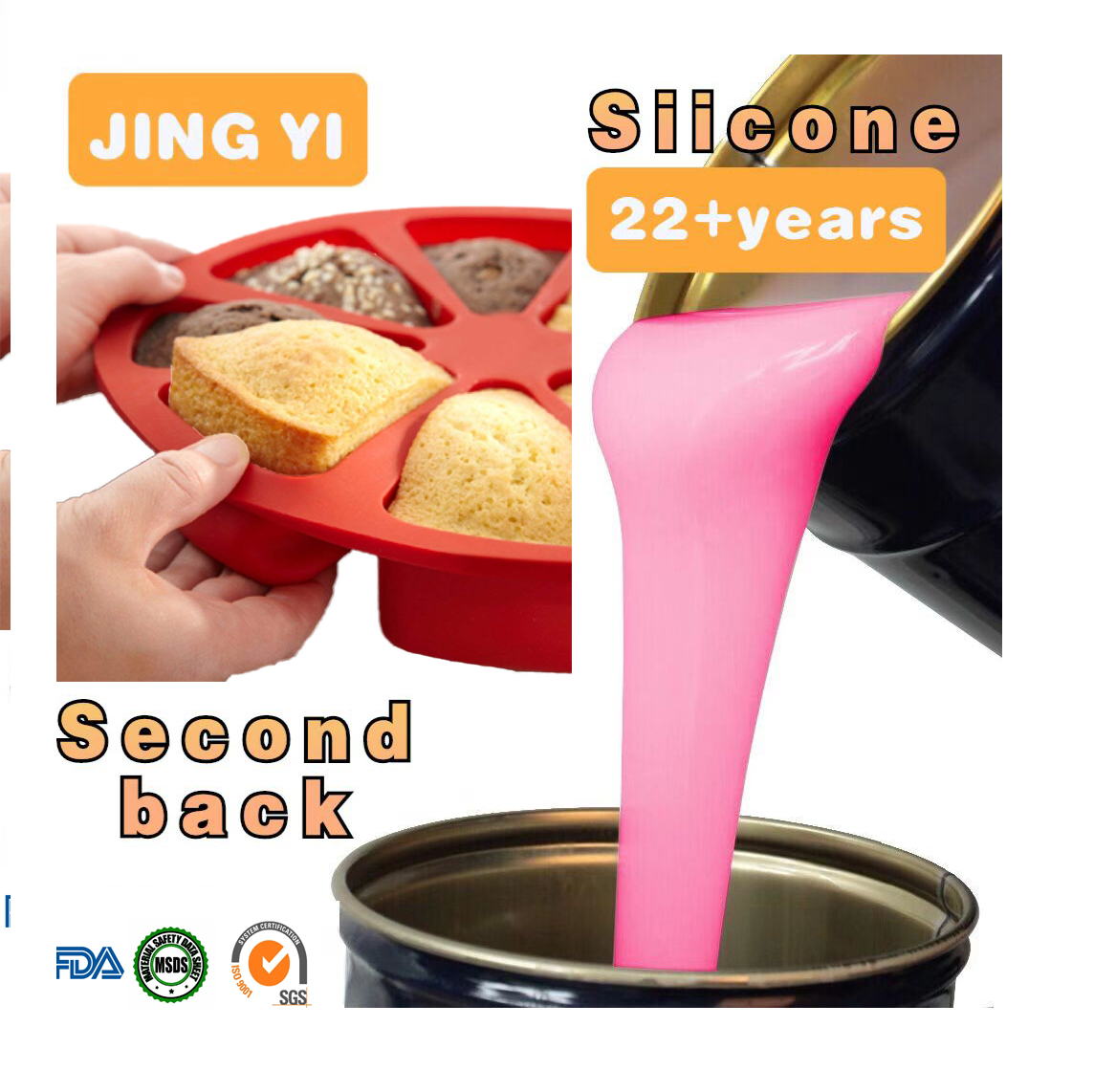 Sale Food Grade Liquid Silicone Rubber AB RTV for Cake Molds Translucent Silicone 1:1 Candy Chocolate Molds Making