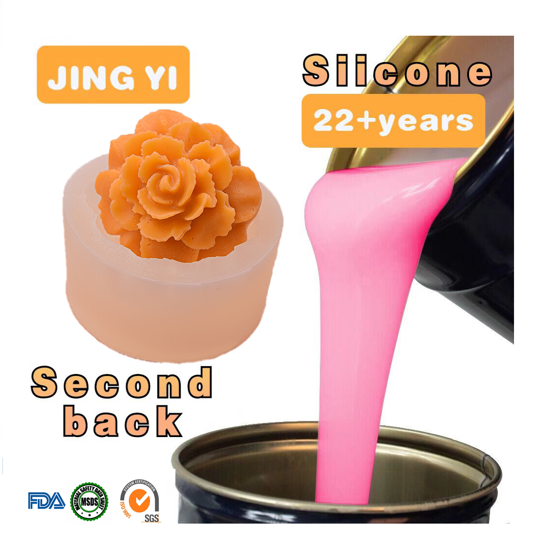 Silicone Manufacturer Rtv2 Liquid Silicone Rubber Material for Concrete/gypsum Molds 3D Wall Decoration Ceiling Mold Making