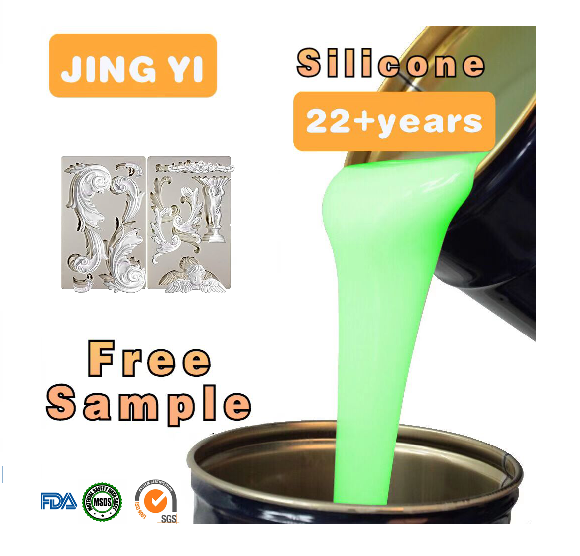Latest Design Concrete Architectural Artificial Brick Silicone Mold High Tear Resistance Liquid Silicone Rubber for Cement Molds