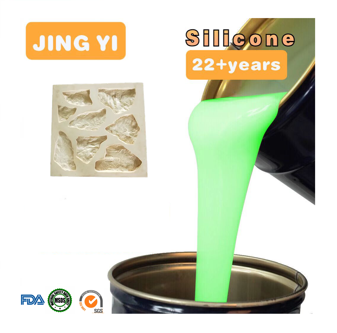New Discount Silicone Rubber Concrete Mould Making Silicone Cement Mold Stamping Floor Overlay Concrete