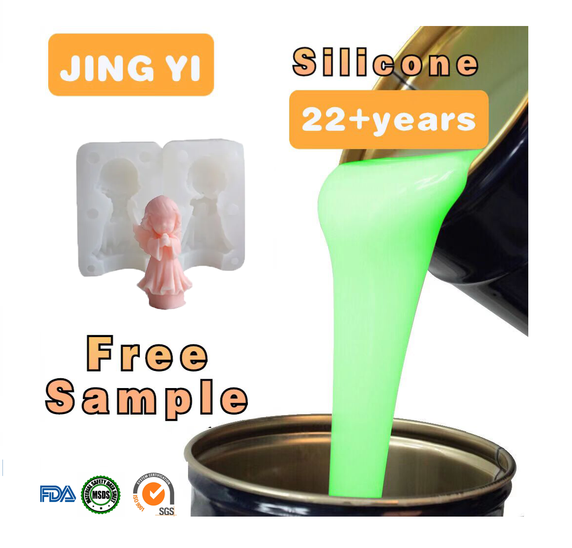 Silicone Mold Statue RTV Liquid Silicone Rubber Low Viscosity Rubber Silicone Liquid Cement Resin Handcrafts Mold Making