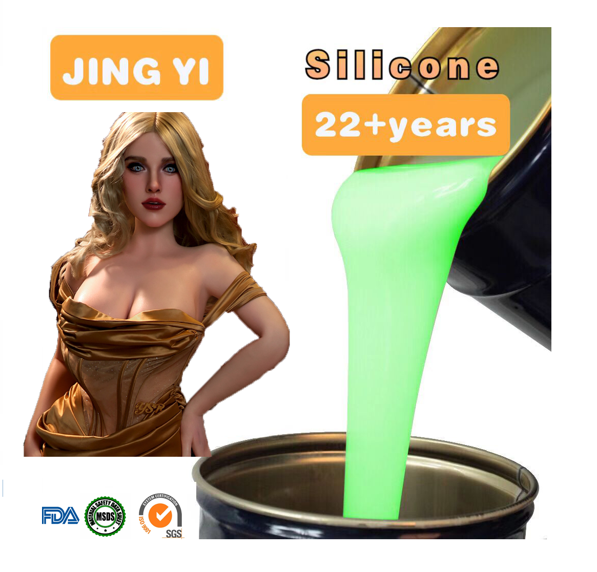 Transparent Food Grade Liquid Silicone Rubber for Body Modification Factory Wholesale Mould Making Silicone Rubber