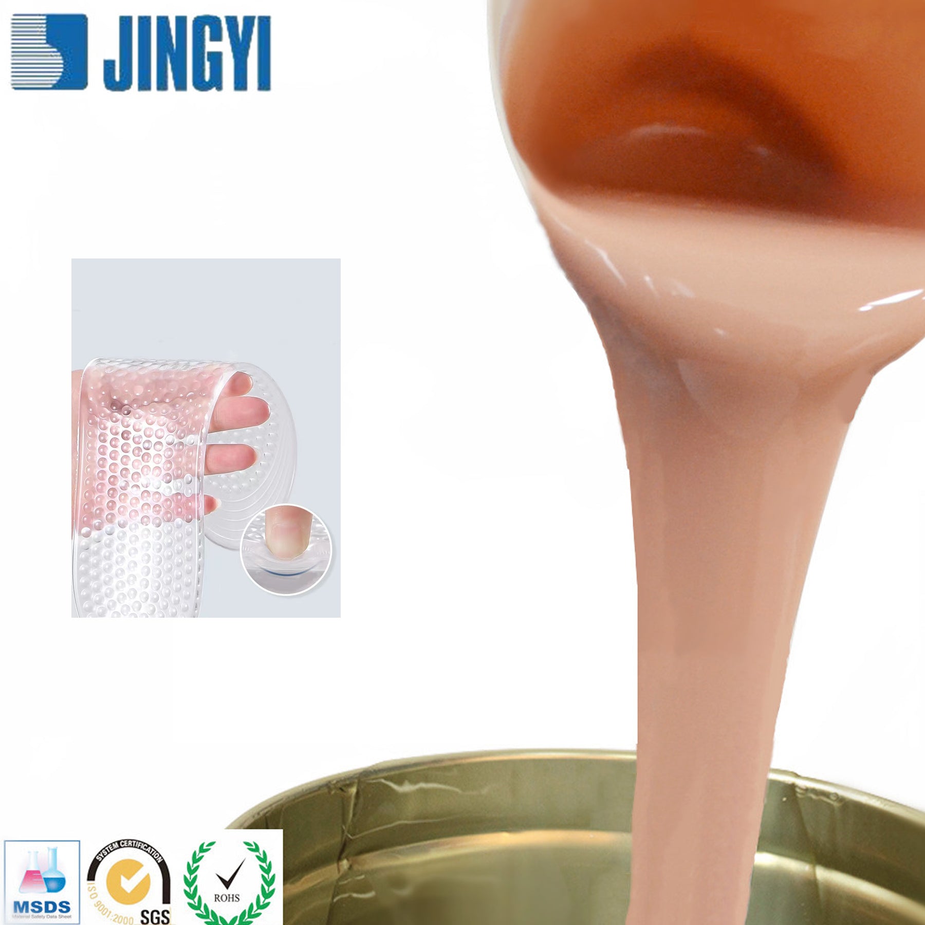 High Quality Transparent Liquid Silicone for Shoe Pads Soft Insoles Shoe Inserts Pads RTV 2 Platinum Silicone Rubber Wholesale