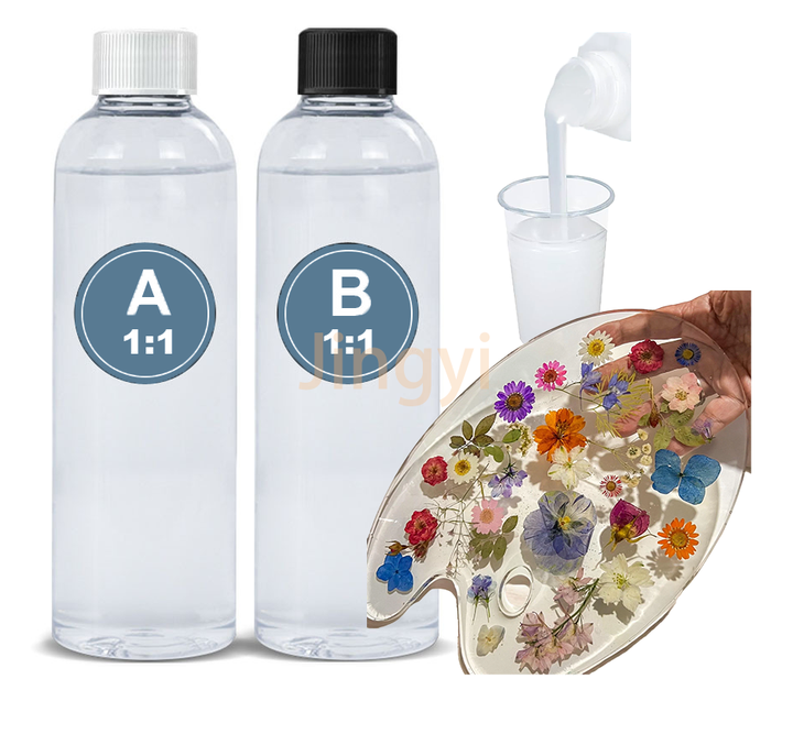 Fast Cure UV Resistant Bubble-Free 2-Part Epoxy Resin for Jewelry, Wood Coating, Anti-yellow Flower Preservation Making