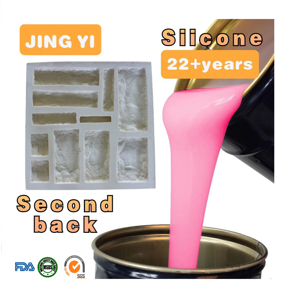 Wholesale Silicone Rubber Cement Background Tiles Silicone Molds Wall Bricks Decorating Silica Gel Mold Making Silicone Rubber