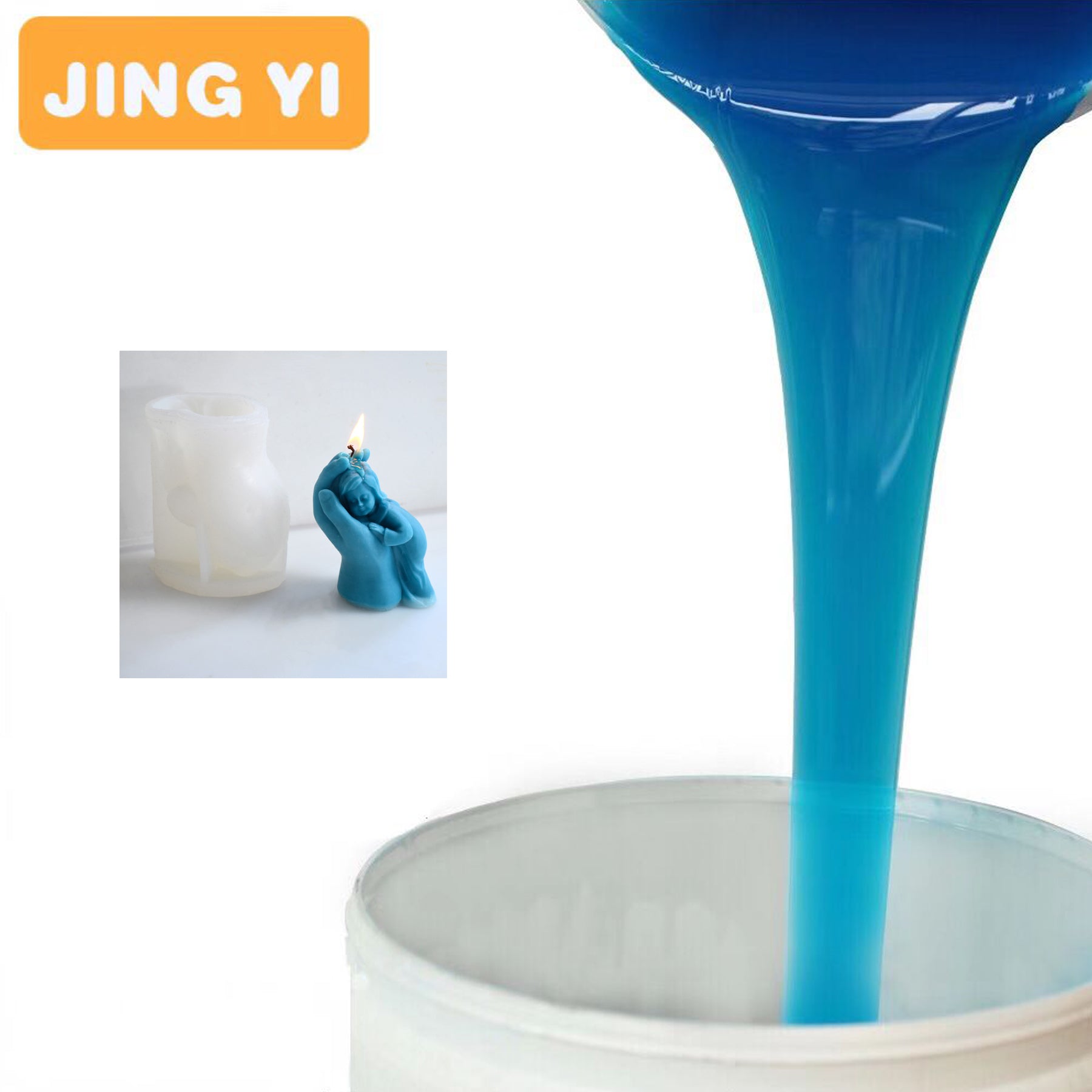 Free Sample Spot Sales Silicone Rubber for Making Candle Mould Two Component Liquid Silicone for Molds
