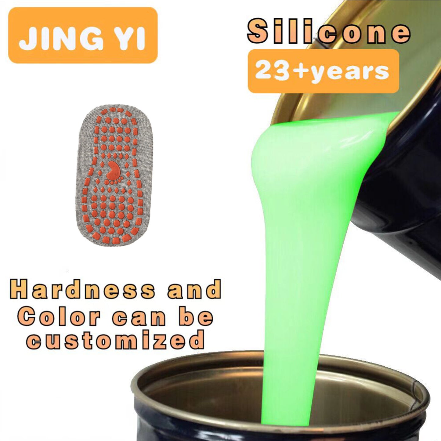 Liquid Silicone for 3D Heat Transfer Silicone Shoes ,Embossing Silicone Paste for Anti-slip Socks &Clothing &T-Shirt