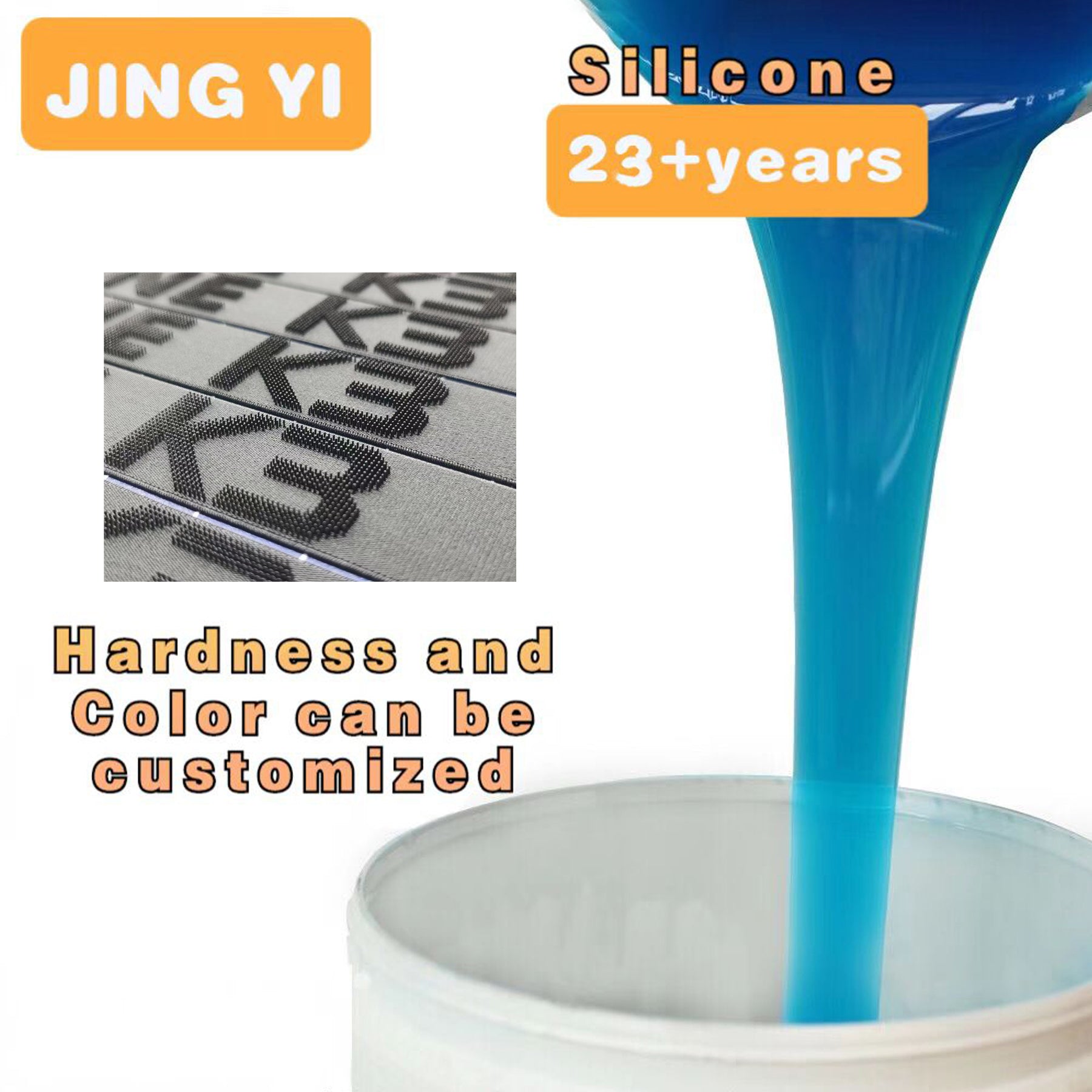Screen Printing Silicone , Liquid Silicone Embossing Silicone Paste Clothing T-Shirt LOGO 3D