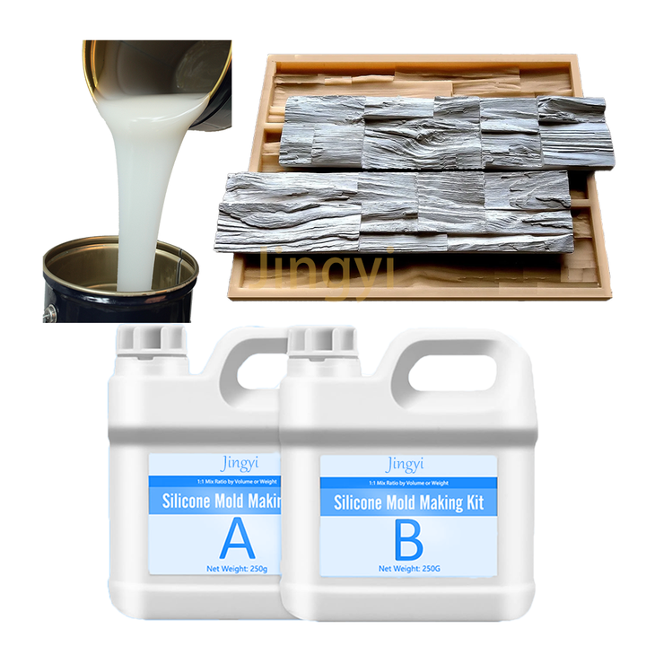 High Tear Strength RTV2 Silicone Rubber for Veneer Stone & Concrete 3D Wall Decoration Molds Making