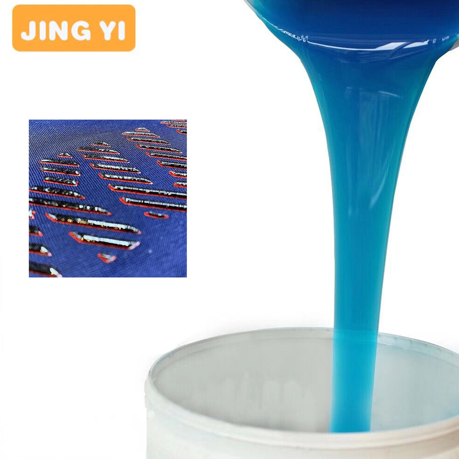 2024 New Style Transparent Liquid Silicone for Clothing Label logo Wholesale Food Grade RTV 2 Textile Tag Silicone Rubber