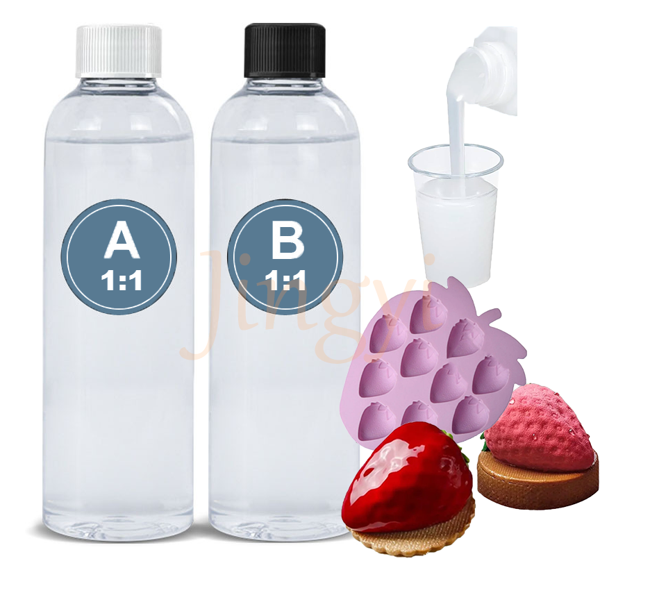 RTV-2 Food Grade Silicone Rubber for Casting/Molding Soft Liquid Silicone, Non-Toxic & Heat Resistant for Backing Molds
