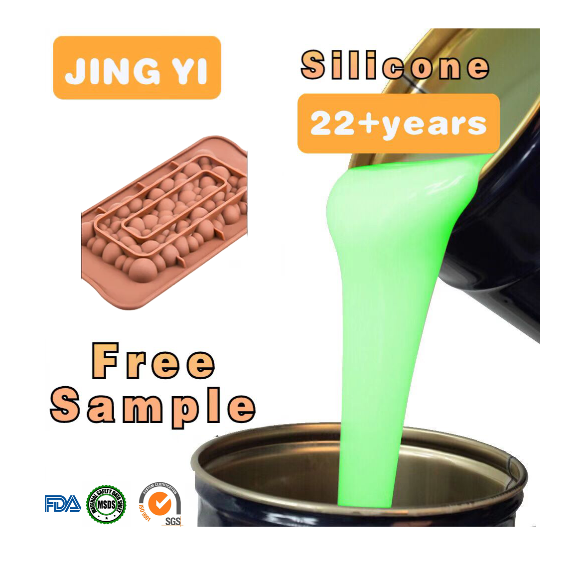 Food Grade Liquid Silicon Rubber for Chocolate Molds Silicone Gel for Cake Baking Molding RTV Making Molds for Food