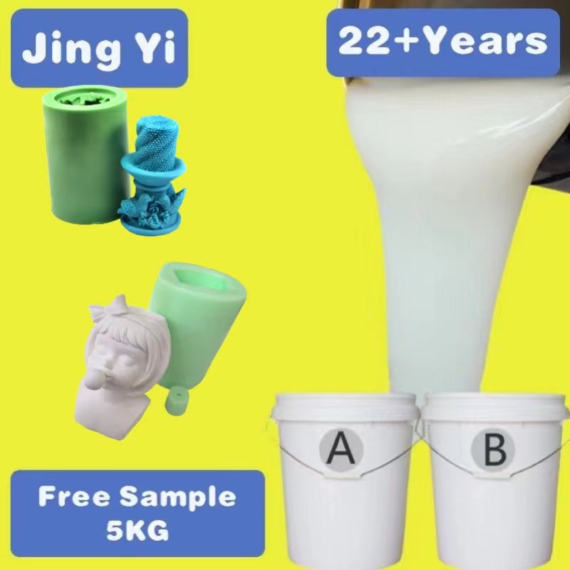 Free Sample RTV 2 Liquid Silicone Rubber for Candle Mold Low Hardness Silicon Mold Making Silicone Raw Material