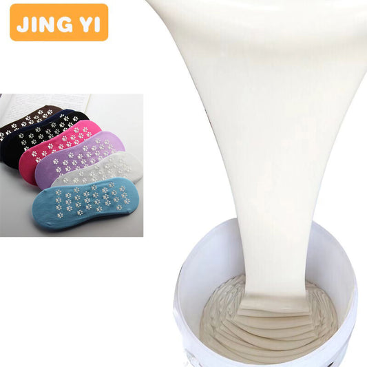 2024 New Liquid Soft Silicone for Yoga Ballet Non-slip Socks Silicone Socks Wholesale Platinum Textile Tag Silicone Rubber