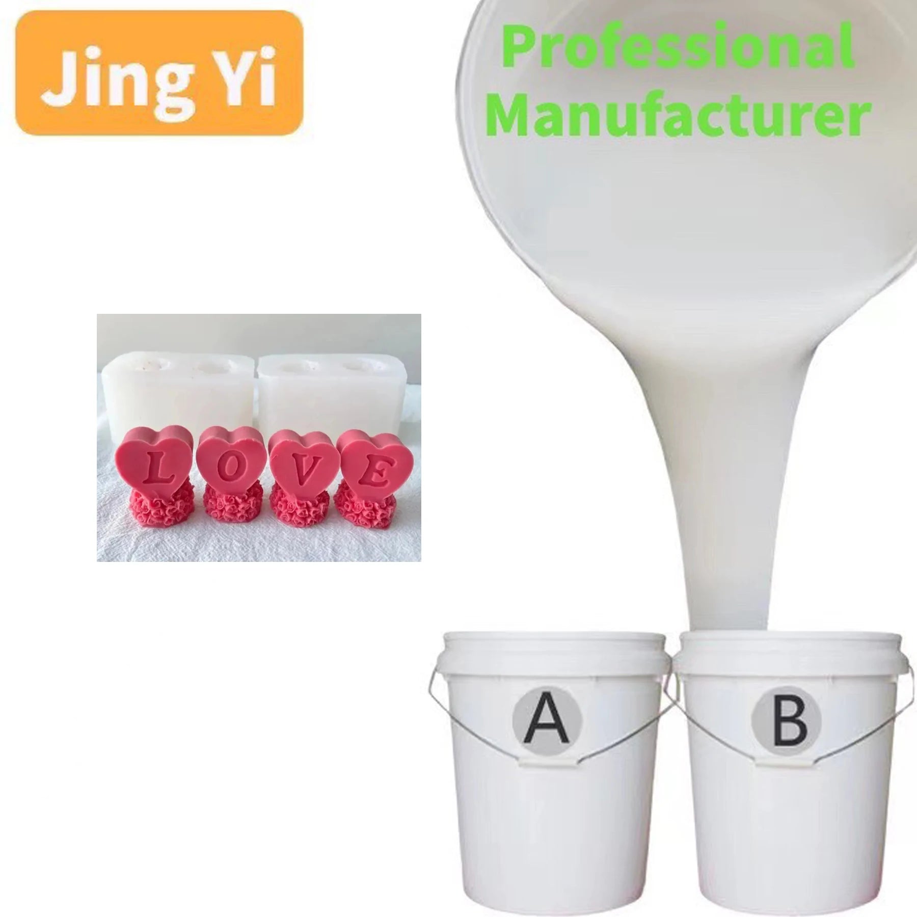 Good Mold Release Property Liquid Silicone Rubber for Candle Concrete, Gypsum, Plaster Molds Making