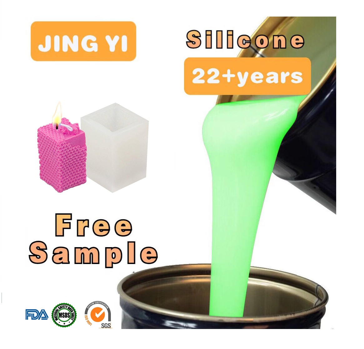 Factory Price Platinum Cure Liquid Silicone Rubber Silicone Mold Making Raw Material Make Candle Molds for Sale