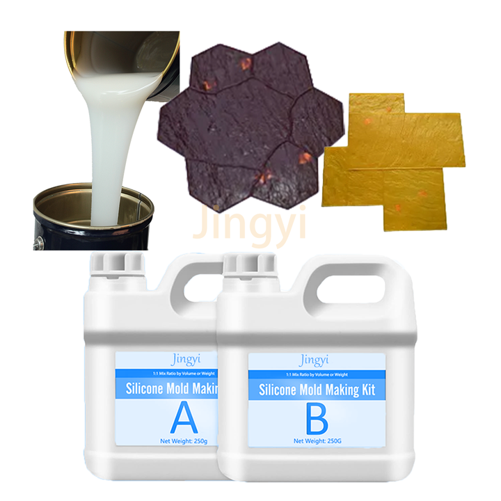 Reusable RTV Liquid Silicone Rubber for Stone Veneer, Concrete Stamping & Plaster Casting Molds Making