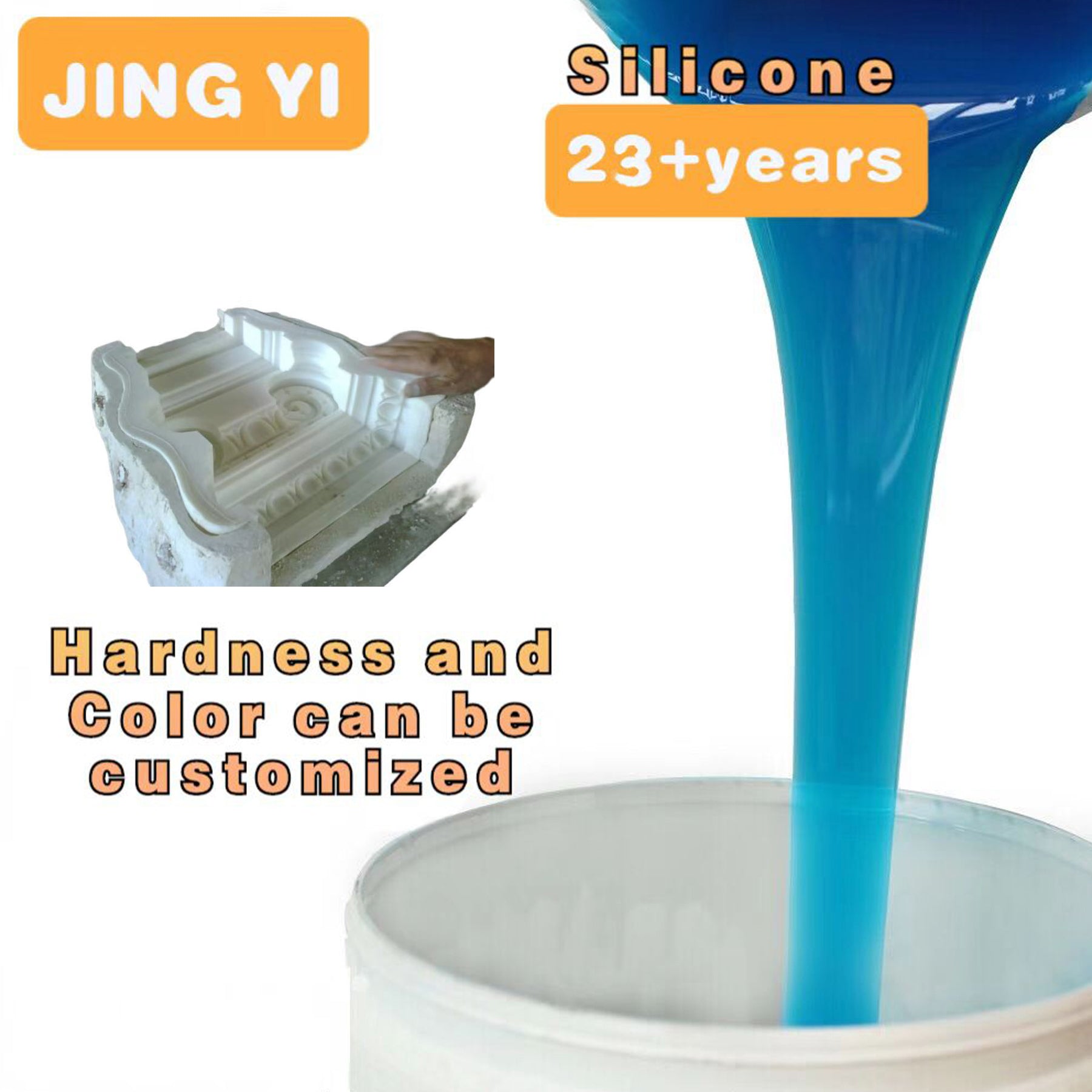 Free Sample Material Versatile Liquid Silicone Rubber for Concrete, Gypsum, and Plaster- Silicone for Making Mold