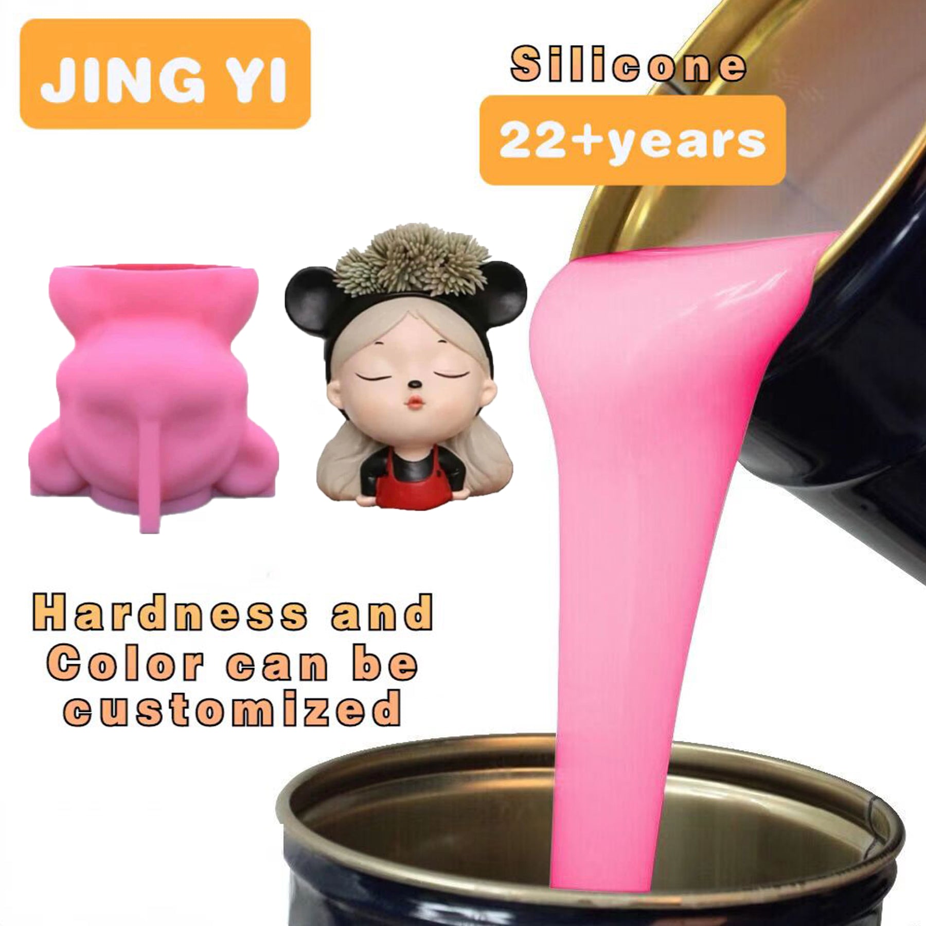 2024 Free Sample Silicon Rubber Rtv 2 Silicone for Polyurethane Casting Resin Candle Mold Making Small Object Castings