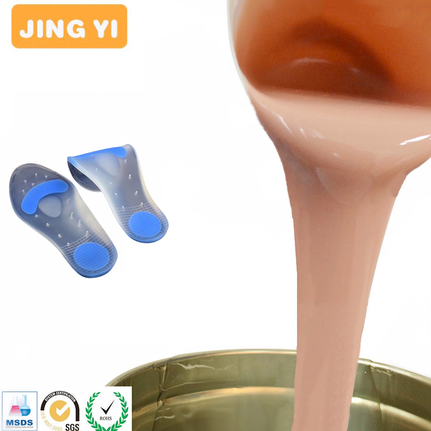 Wholesale Platinum Silicone for Transparent Silicone Shoe Products Soft Insole From Rubber Raw Material Rtv Silicone Rubber