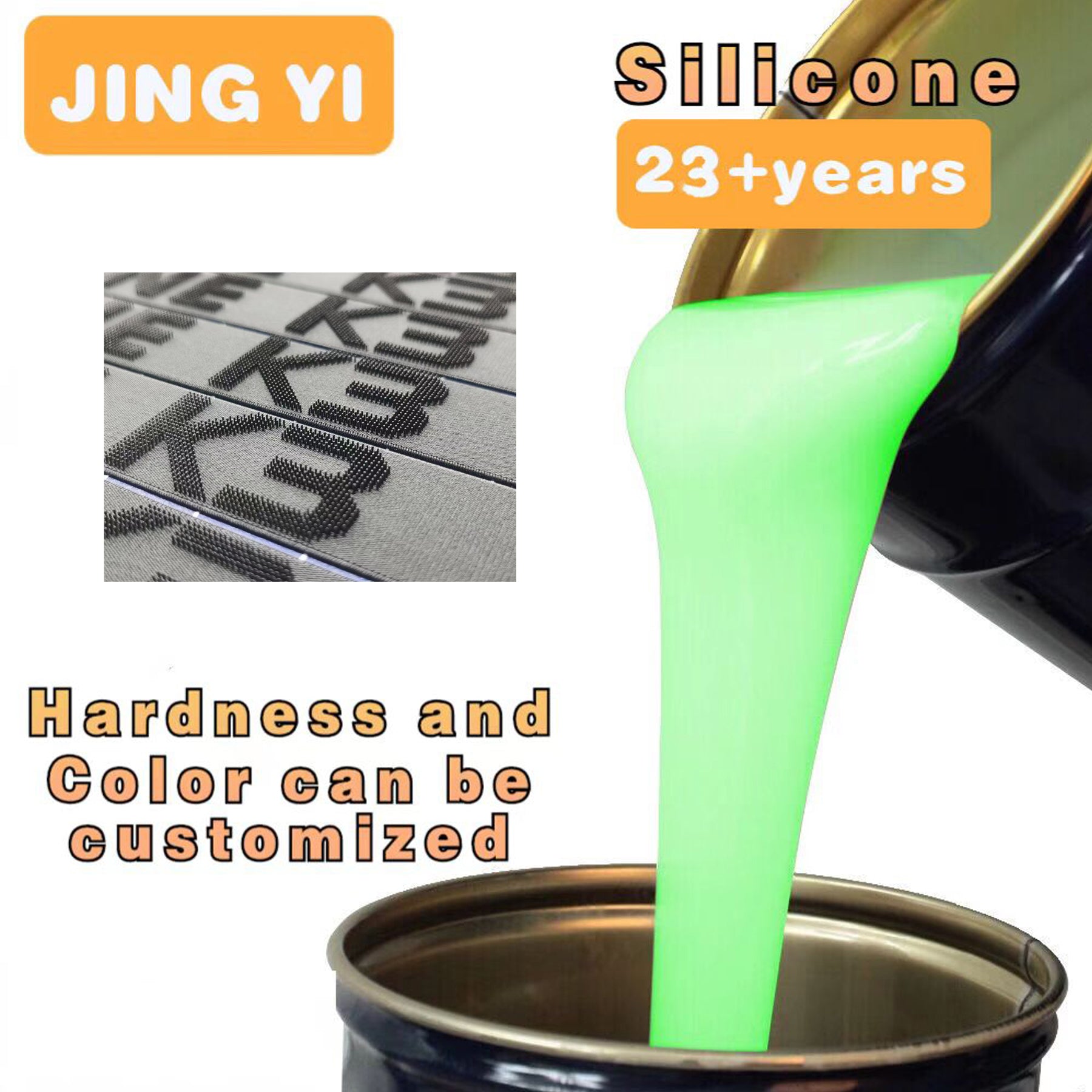 Screen Printing Silicone , Liquid Silicone Embossing Silicone Paste Clothing T-Shirt LOGO 3D