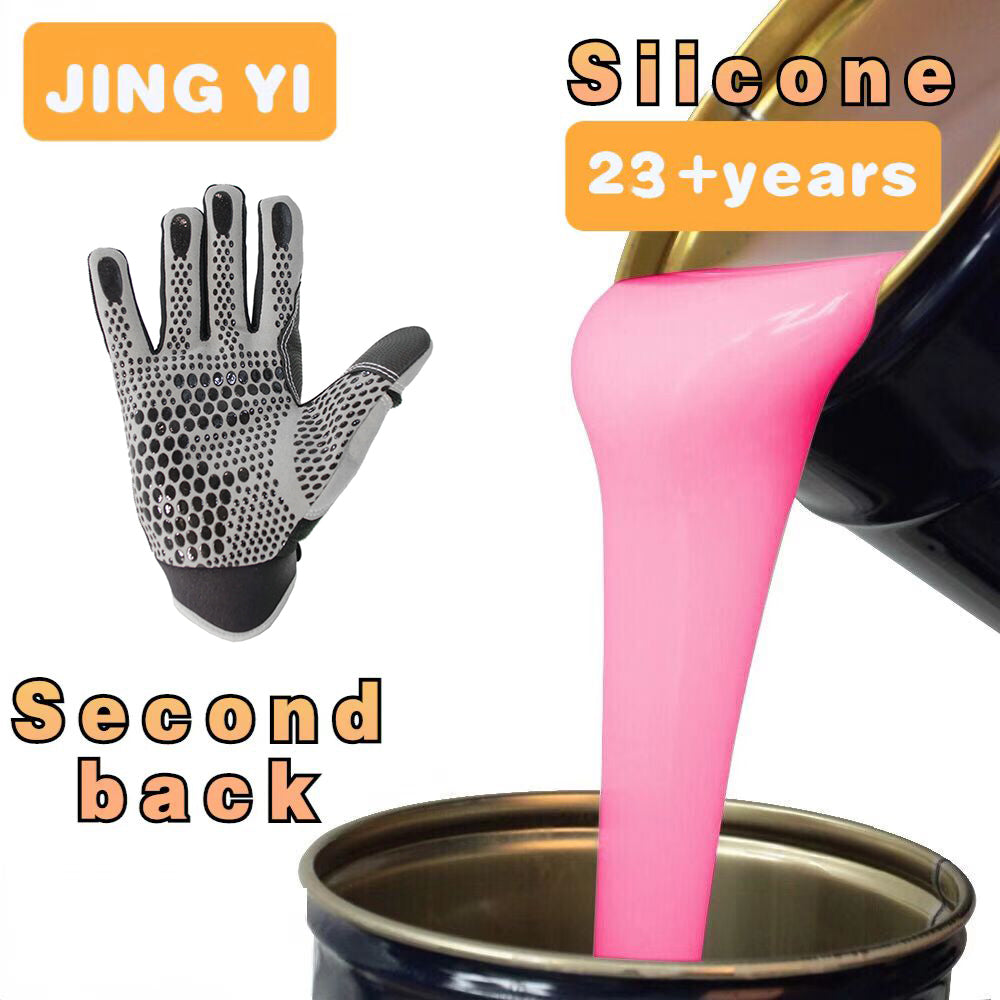 2024 New Style Liquid Silicone for Dotted Palms Gloves Anti-Slip Silicone Factory Fast Delivery Textile Tag Silicone Rubber