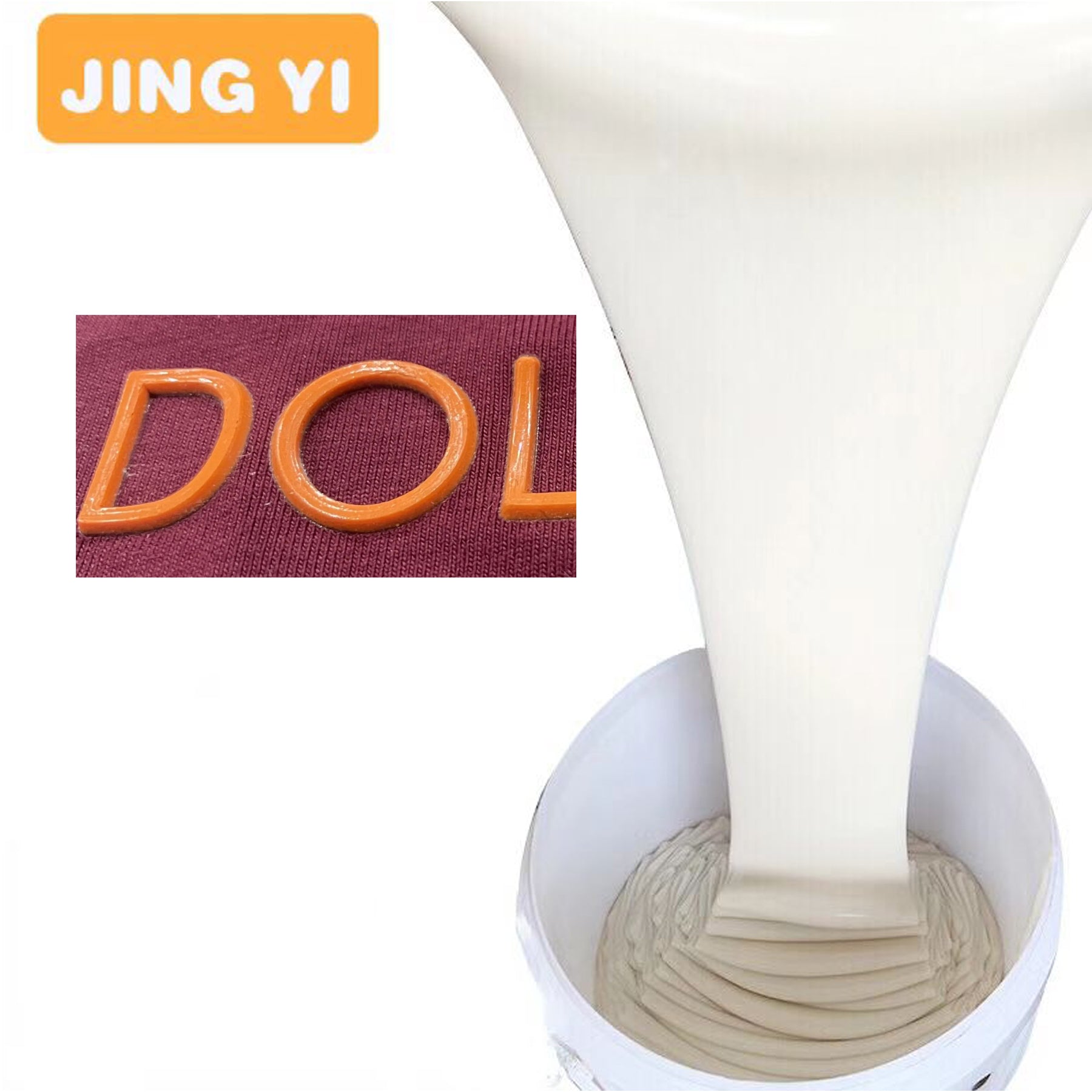 Free Sample Liquid Silicone for Fabric Clothing Labels Clear Silicone Rubber for Dressing Tag