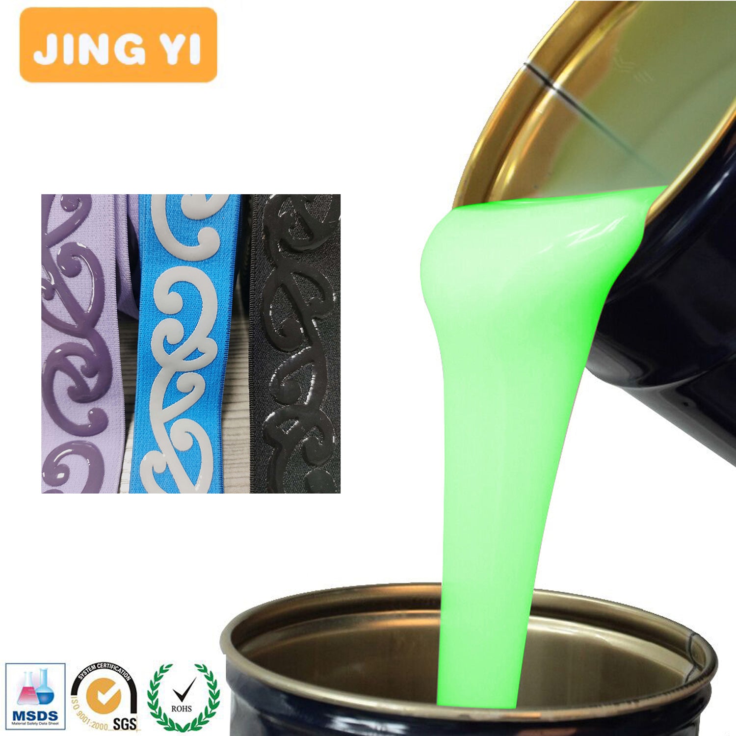 New Arrival 2024 High Quality Liquid Silicone for Clothing Embossed logo Dressing Tag Factory Wholesale RTV2 Silicone Rubber