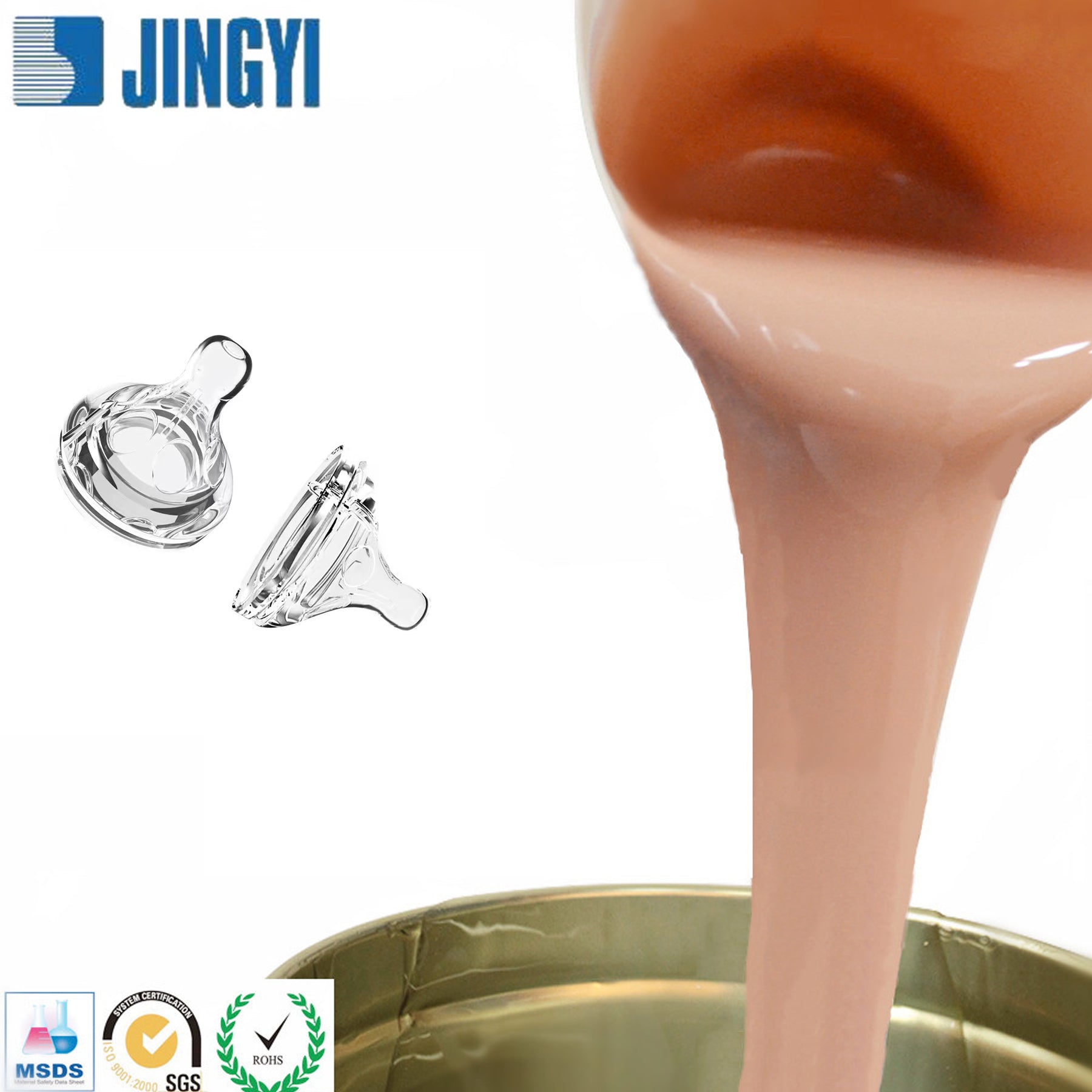 2024 Free Sample Excellent Elongation Rtv 2 Food Grade Silicone Rubber for Kitchenware and Baby Wares.