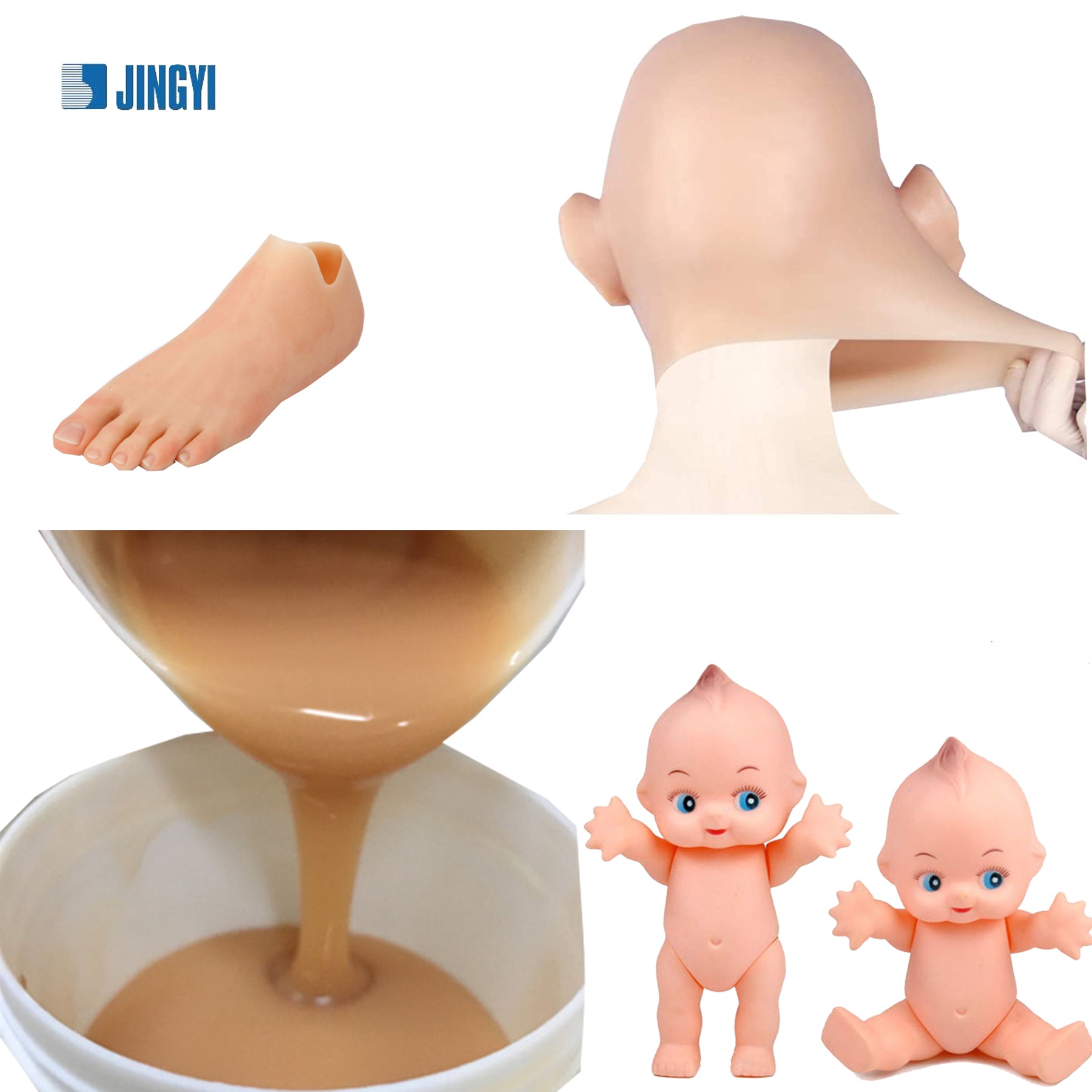 Free Sample Skin Color Silicone Soft Reborn Baby Doll clear Liquid Silicone for Buttock Silicone Gel Padding