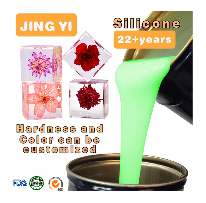 Wholesale Price Transparent Liquid Silicone Rubber Crystal clear Preserved Flower High Transparency Eternal Gift Silicone Rubber