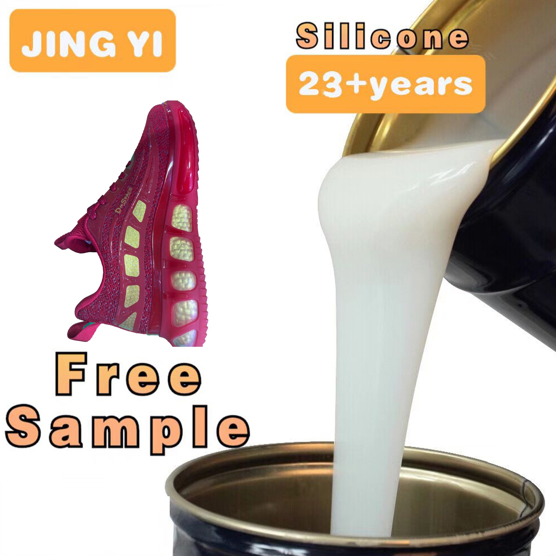 Factory Direct High Elasticity Soft High Gloss Strong Adhesion Clothing Accessories Footwear Bronzing Printing Liquid Silicone