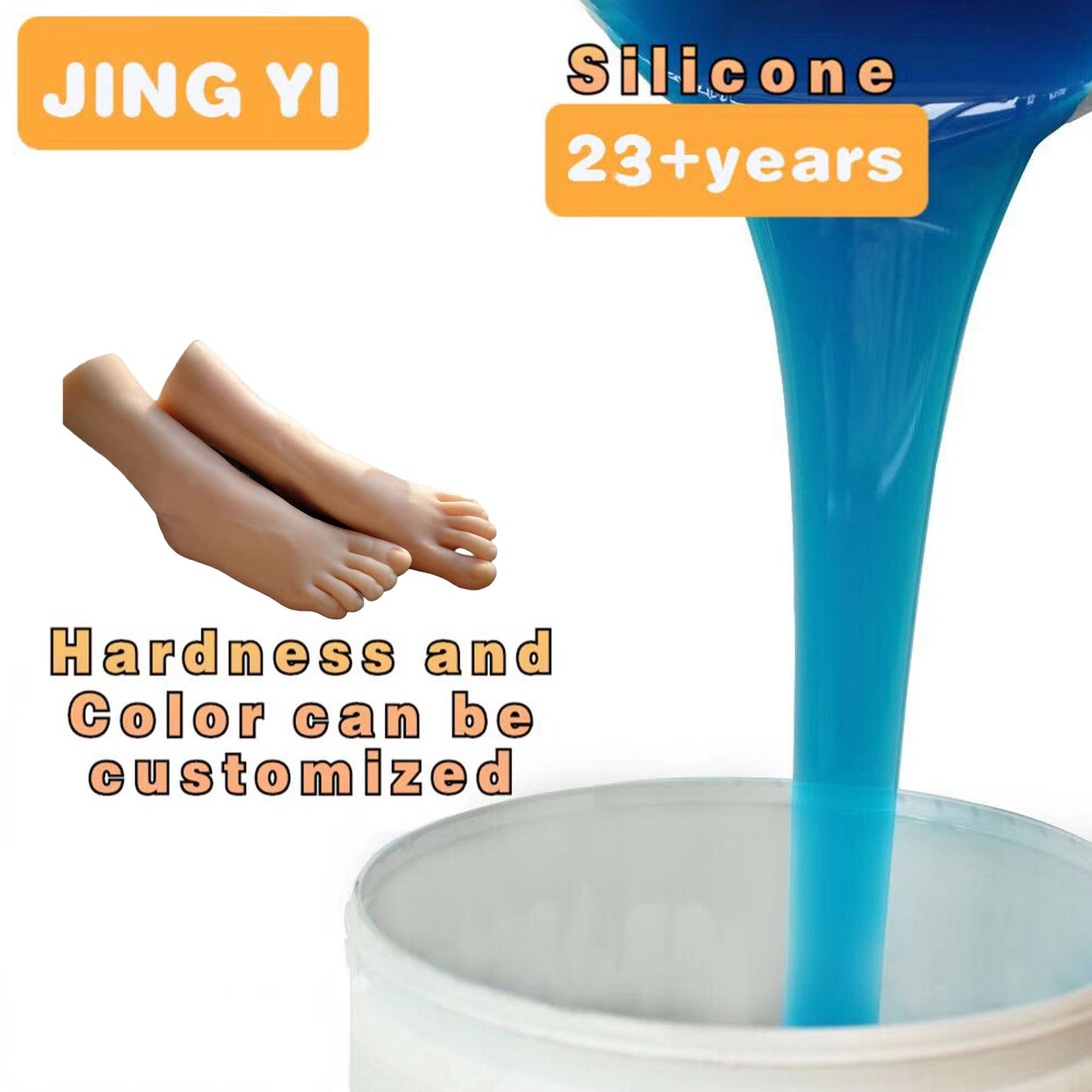 Skin Color Silicone Soft Reborn Baby Doll clear Liquid Silicone for Buttock Human Body Parts