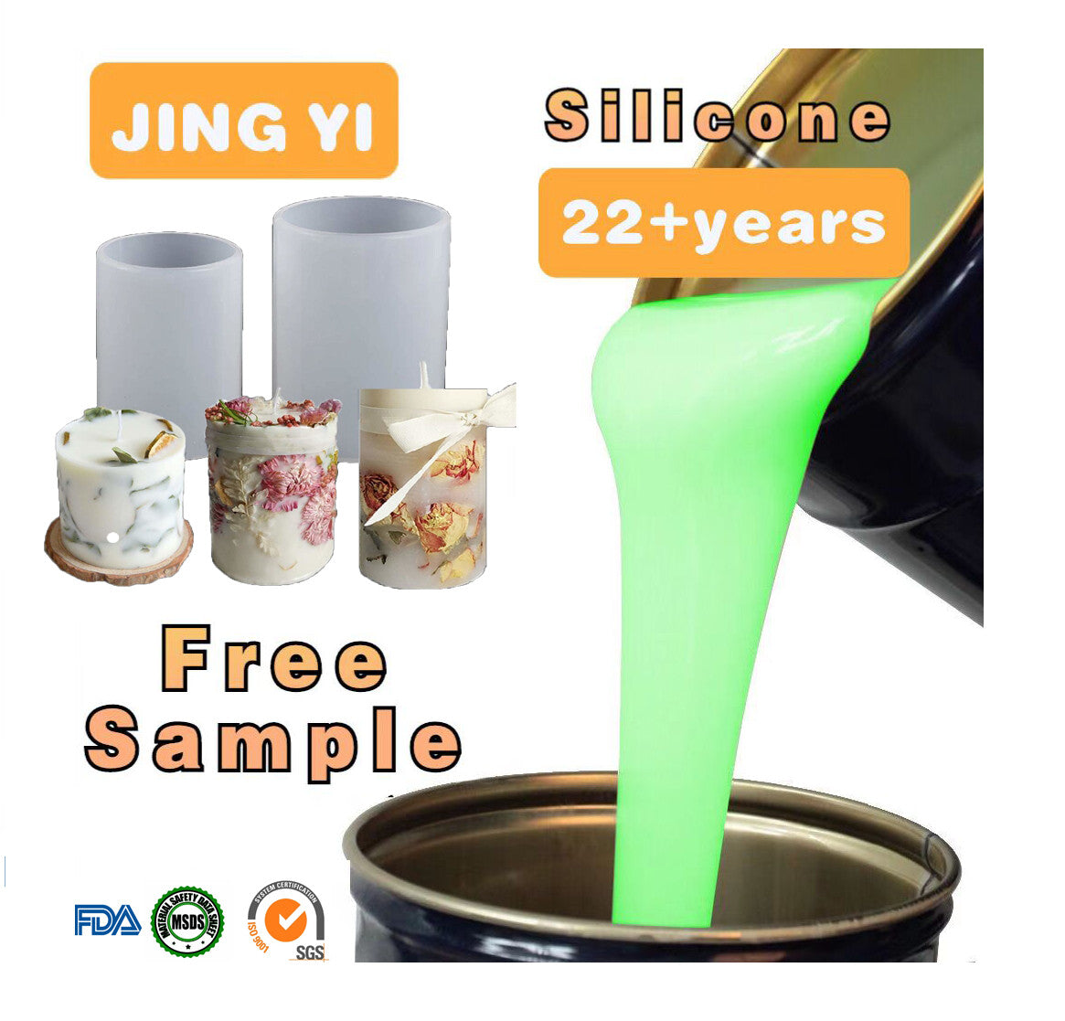 Factory Direct Sale Silicone Molds for New Product Ideas DIY Scented Candle Holiday Home Decor Raw Material Make Candle Molds