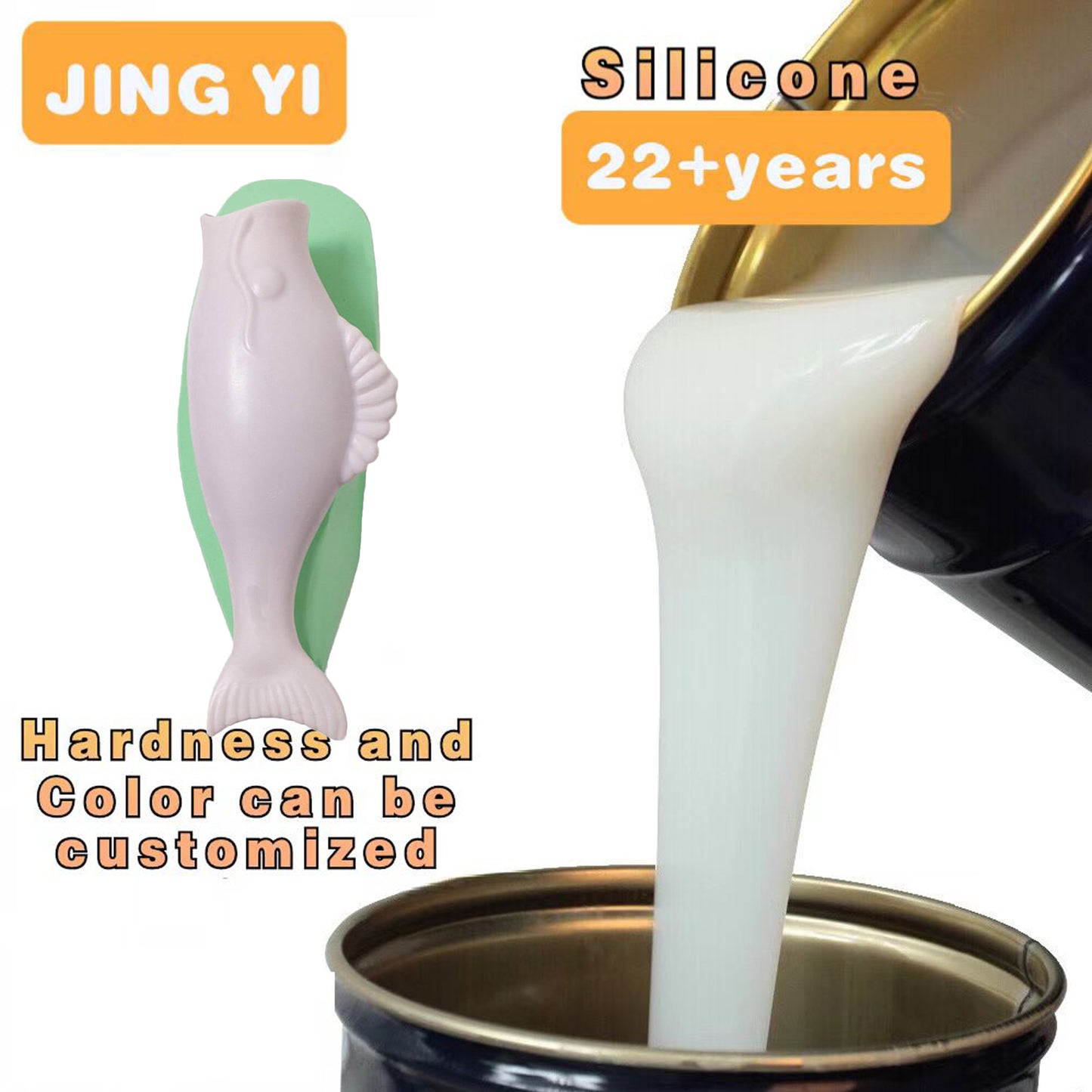Factory Sales Silicone Rubber for Sculpture Casting Fish Mold RTV-2 White Silicone for Making Moulds