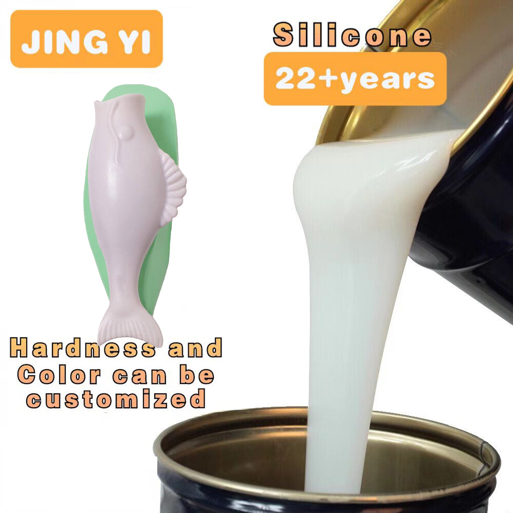 Factory Sales Silicone Rubber for Sculpture Casting Fish Mold RTV-2 White Silicone for Making Moulds
