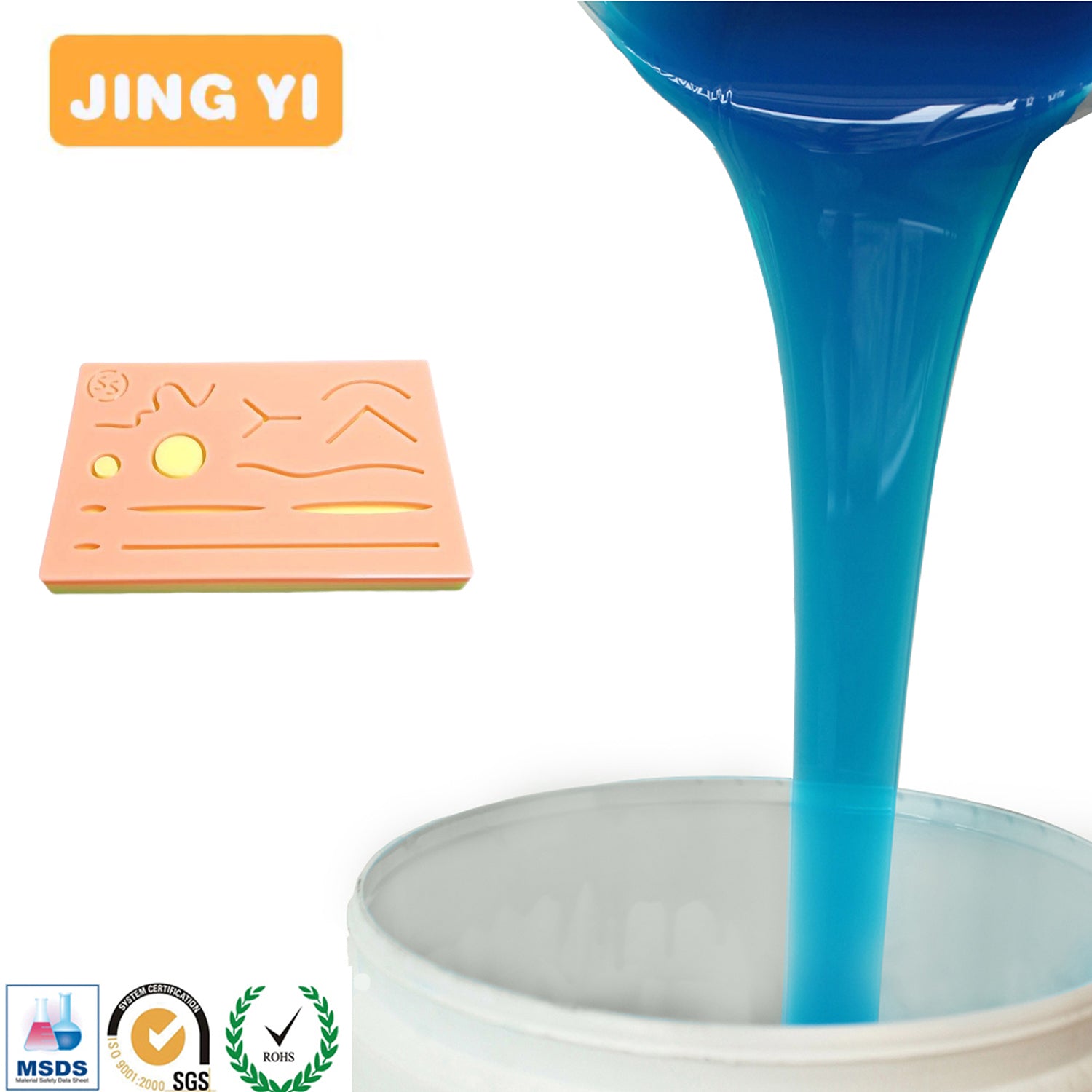 Factory Sales Liquid Platinum Silicone for Rubber Product Skin Suture Wound Module Skin Suture Training Pad Soft Silicone Rubber