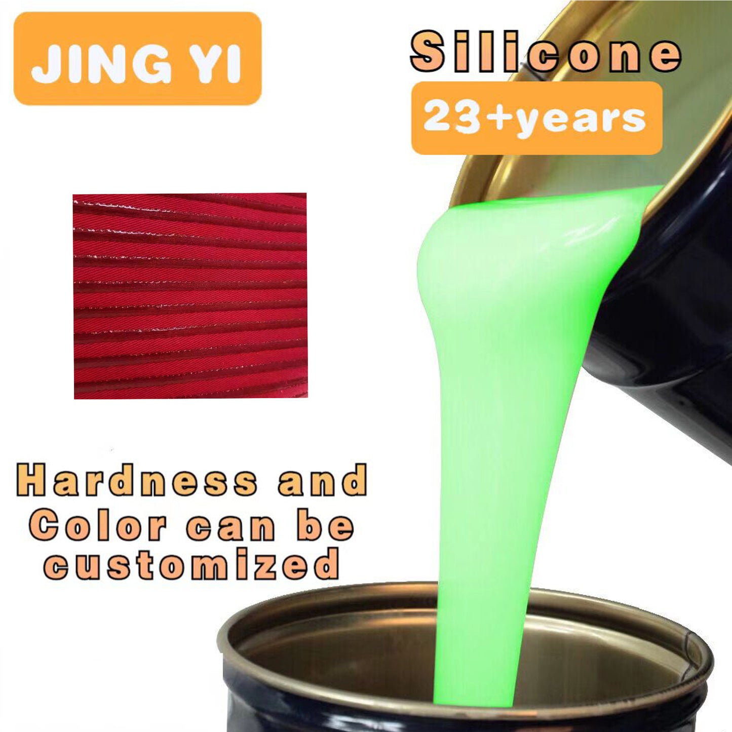Free Sample Liquid Silicone for Fabric Dressing Tag Clothes Labels Clear Silicone Rubber