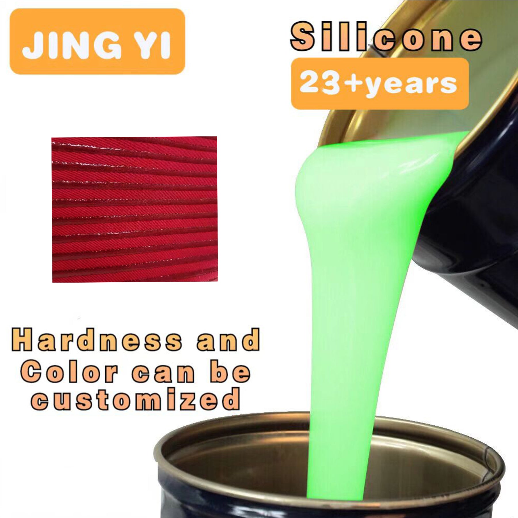 Free Sample Liquid Silicone for Fabric Dressing Tag Clothes Labels Clear Silicone Rubber
